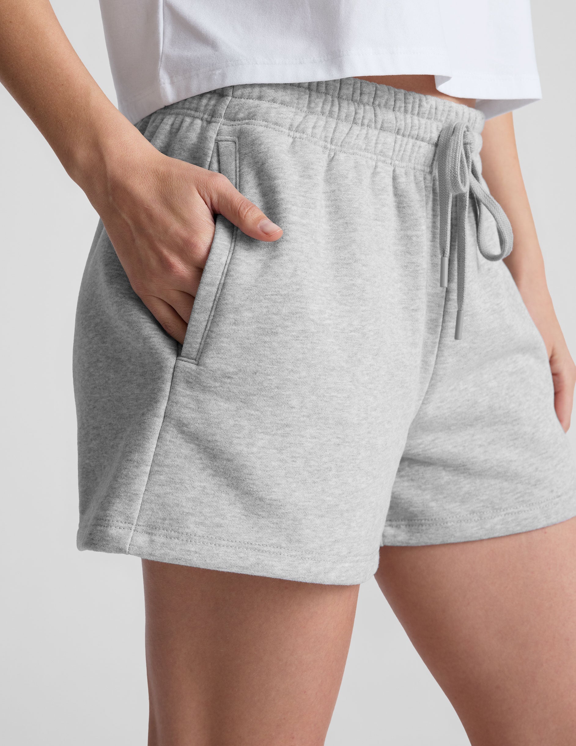 Luxurious Soft Fleece Women's Sweat Shorts with Pockets and Drawstring Waist
