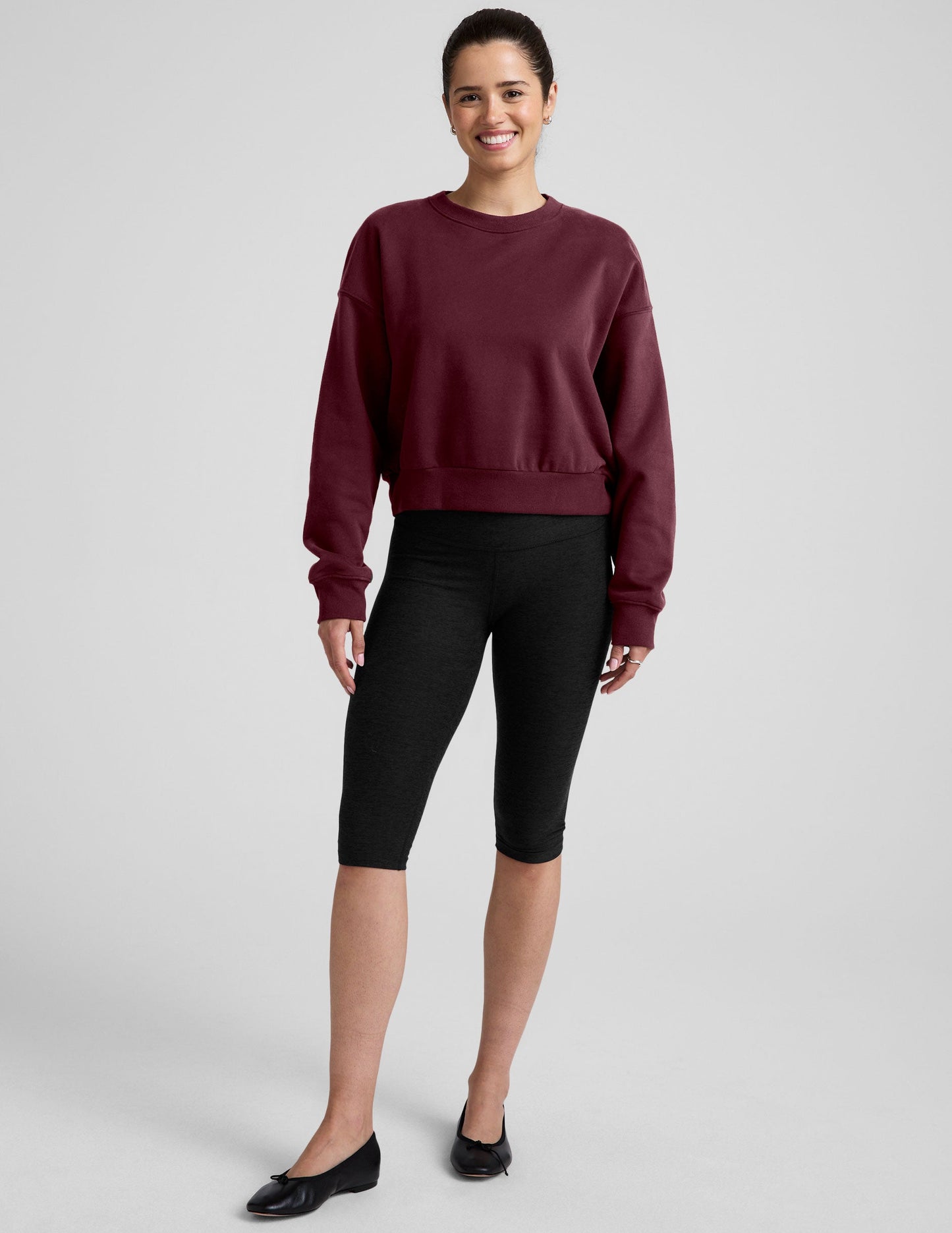 Cozy Soft LuxeFleece Crewneck Sweatshirt for Women, Relaxed Fit Pullover