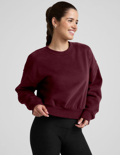 Cozy Soft LuxeFleece Crewneck Sweatshirt for Women, Relaxed Fit Pullover