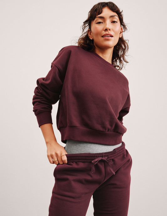 Cozy Soft LuxeFleece Crewneck Sweatshirt for Women, Relaxed Fit Pullover