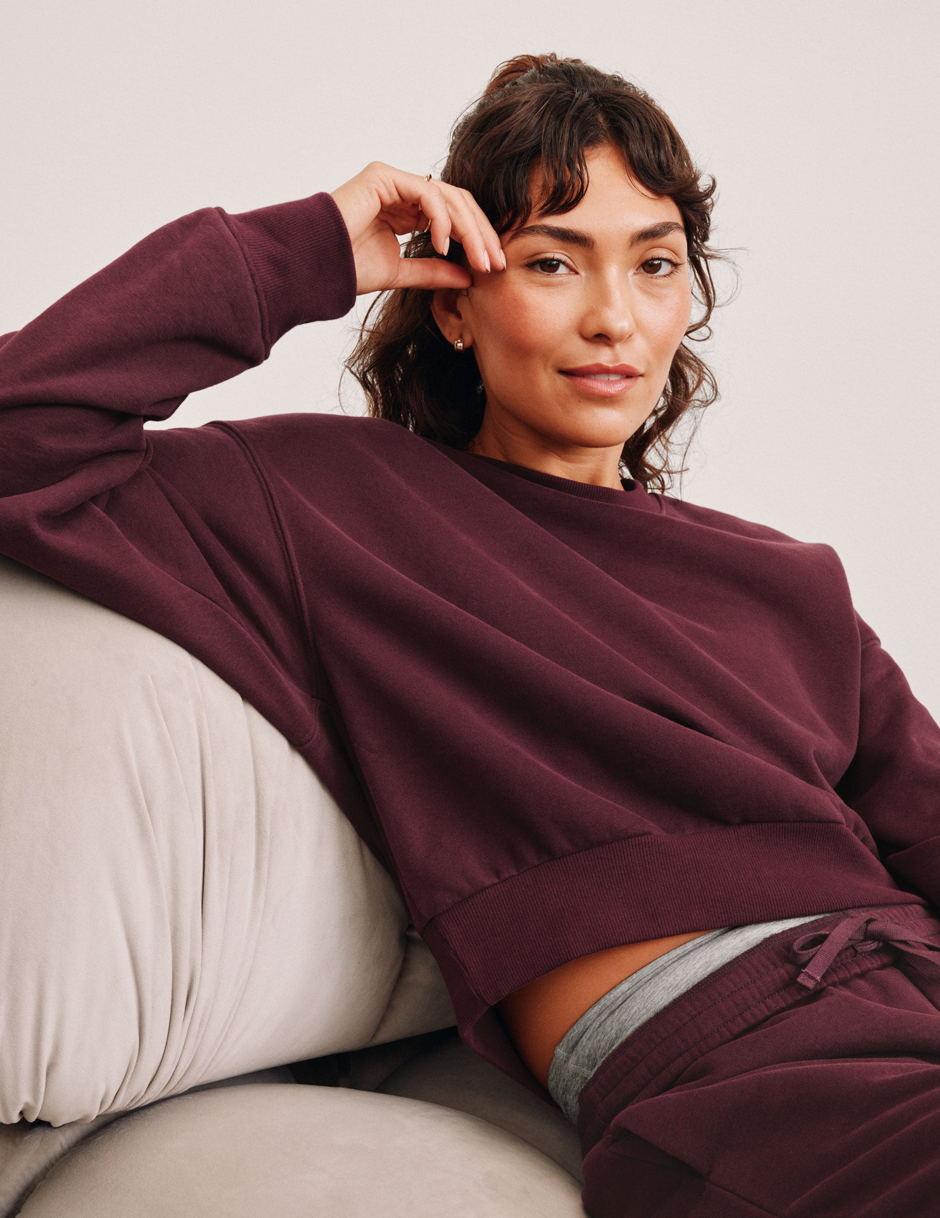 Cozy Soft LuxeFleece Crewneck Sweatshirt for Women, Relaxed Fit Pullover