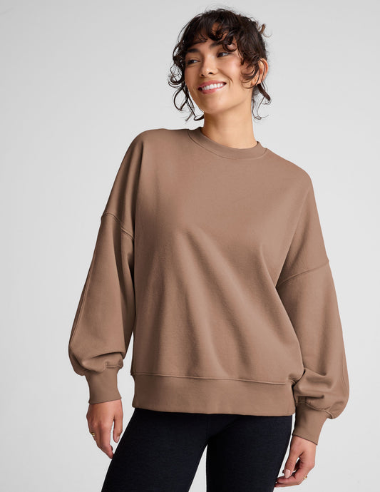Ultra-Soft LuxeFleece Oversized Crewneck Sweatshirt: Relaxed Fit, Ribbed Comfort, Vintage Appeal