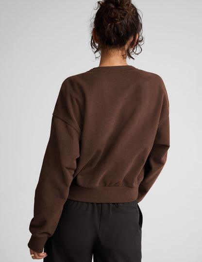 Ultra-Soft LuxeFleece Crewneck Sweatshirt: Cozy Relaxed Fit Everyday Comfort Top
