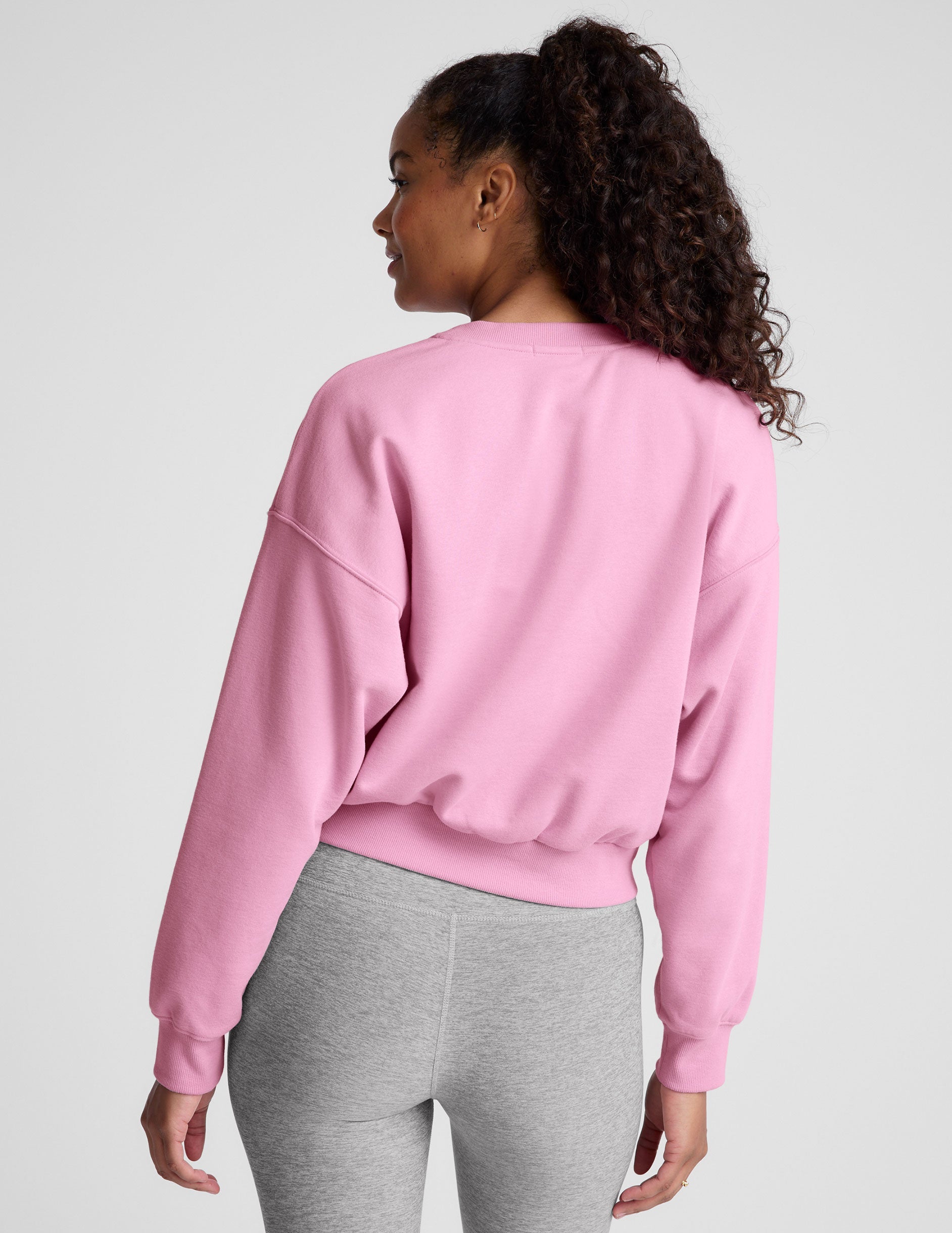 Cozy LuxeFleece Crewneck Sweatshirt, Loose Fit, Dropped Shoulder, Classic Length