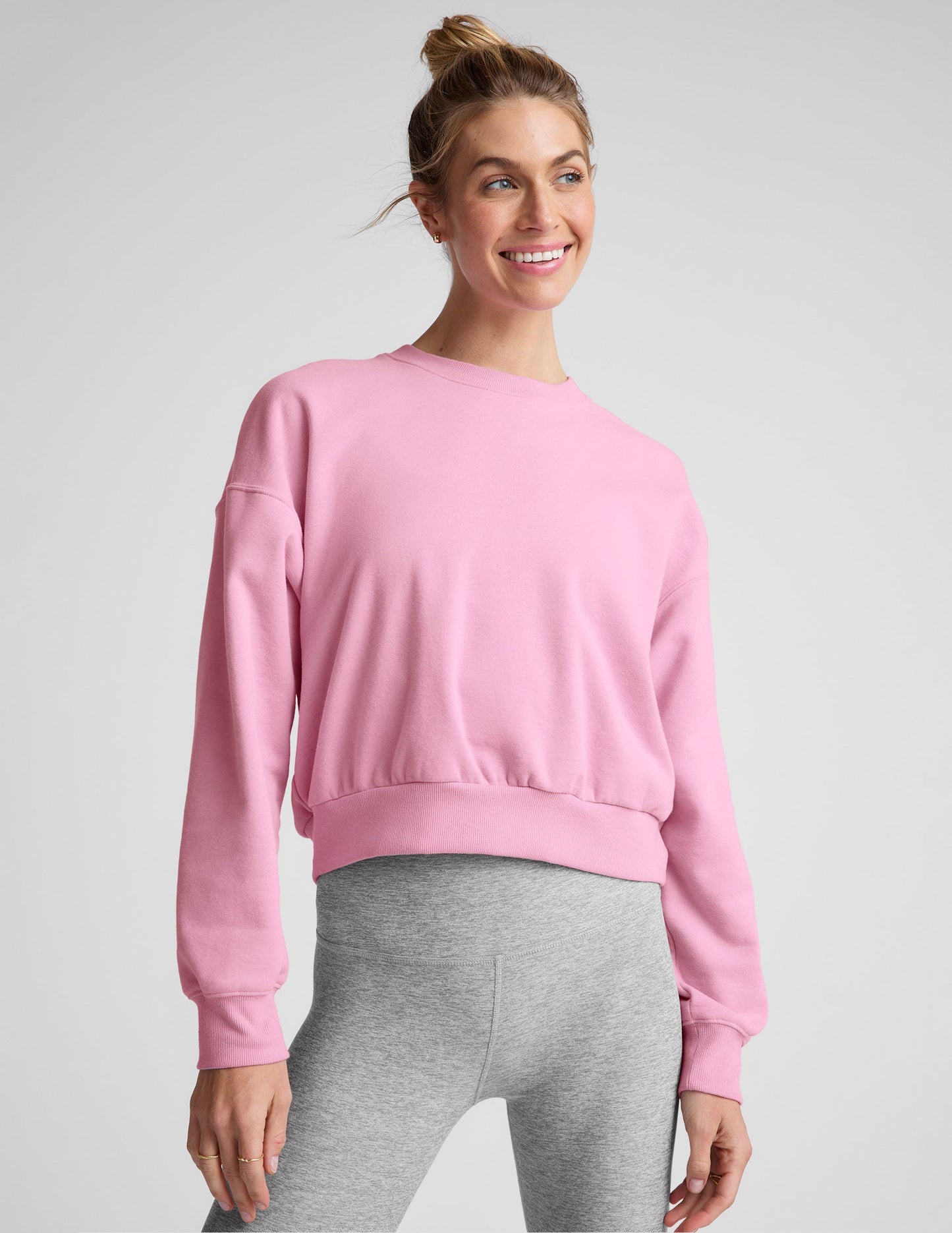Cozy LuxeFleece Crewneck Sweatshirt, Loose Fit, Dropped Shoulder, Classic Length