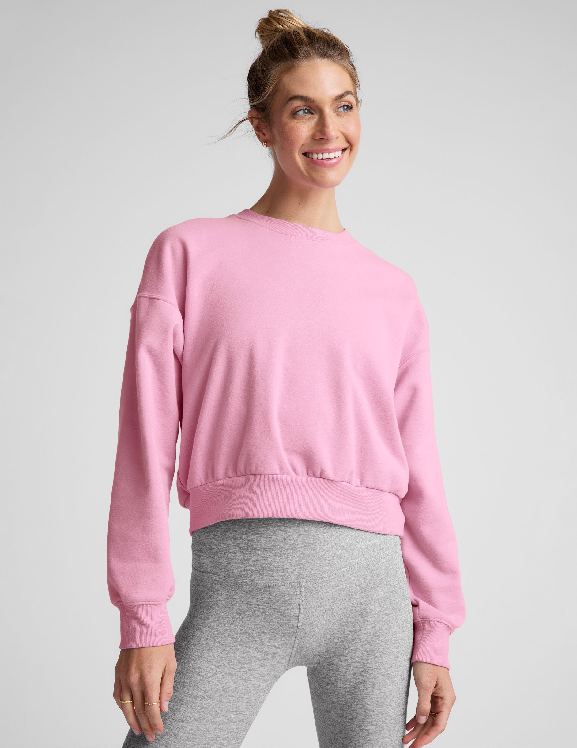Cozy LuxeFleece Crewneck Sweatshirt, Loose Fit, Dropped Shoulder, Classic Length