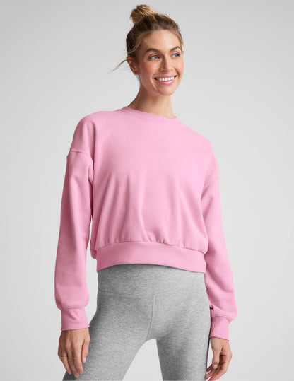 Cozy LuxeFleece Crewneck Sweatshirt, Loose Fit, Dropped Shoulder, Classic Length