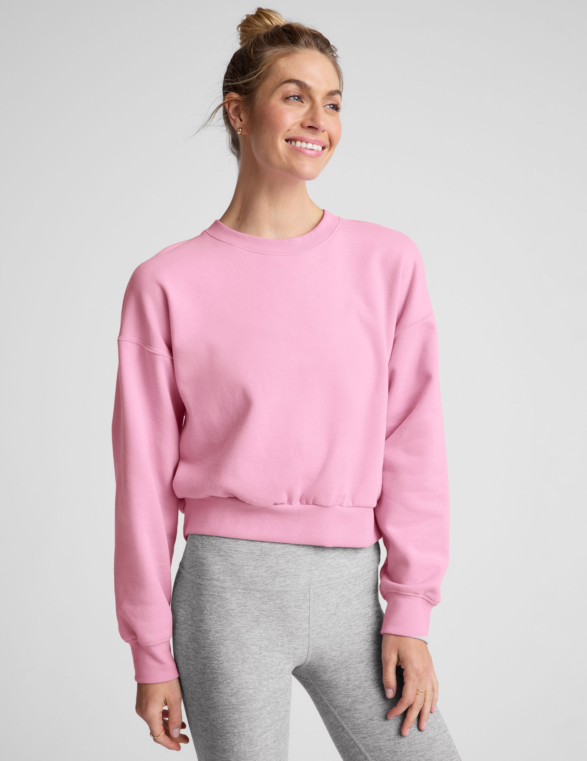 Cozy LuxeFleece Crewneck Sweatshirt, Loose Fit, Dropped Shoulder, Classic Length