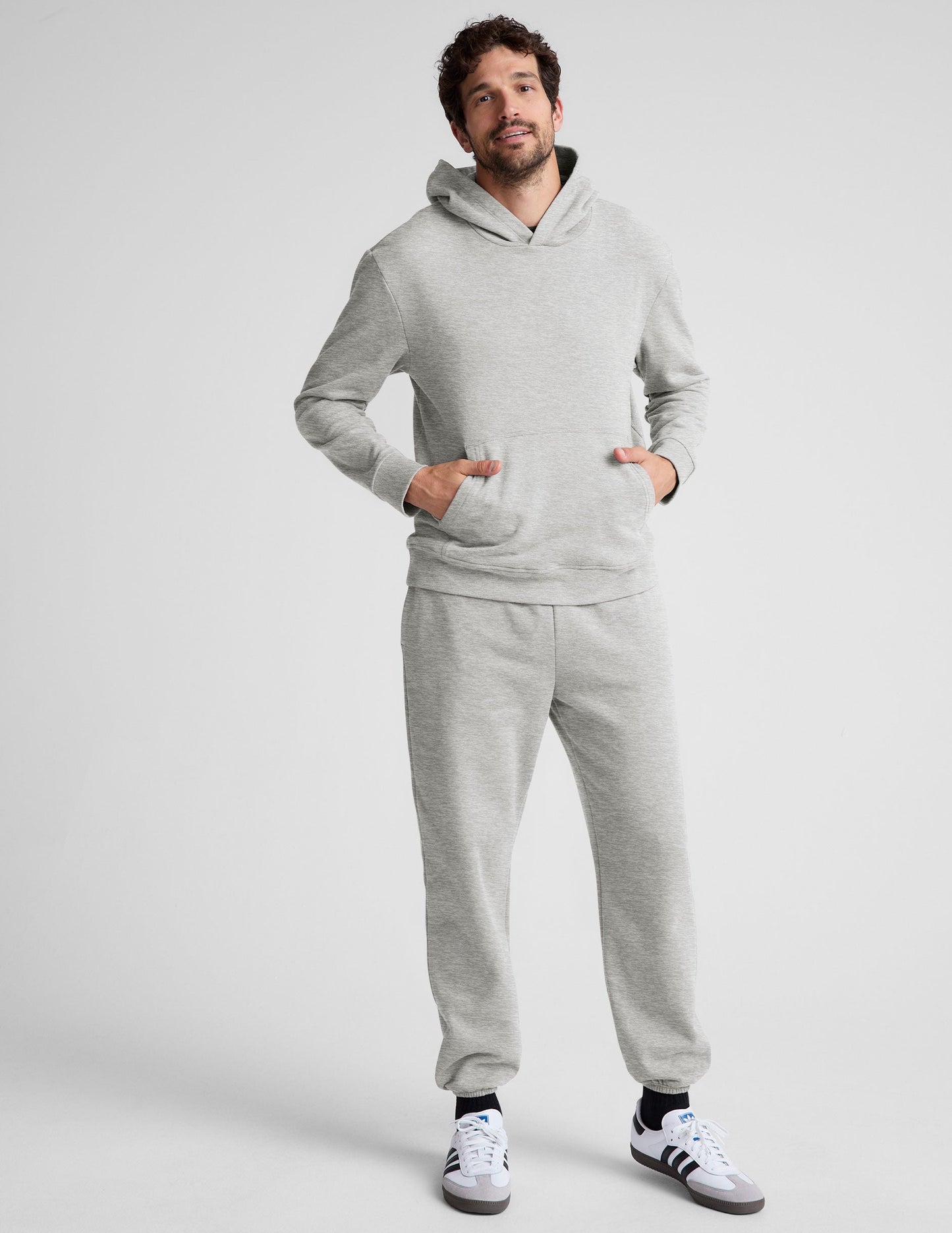 Supreme Comfort Heather Gray Hoodie: Universal Fit, Kangaroo Pocket, Ribbed Trim