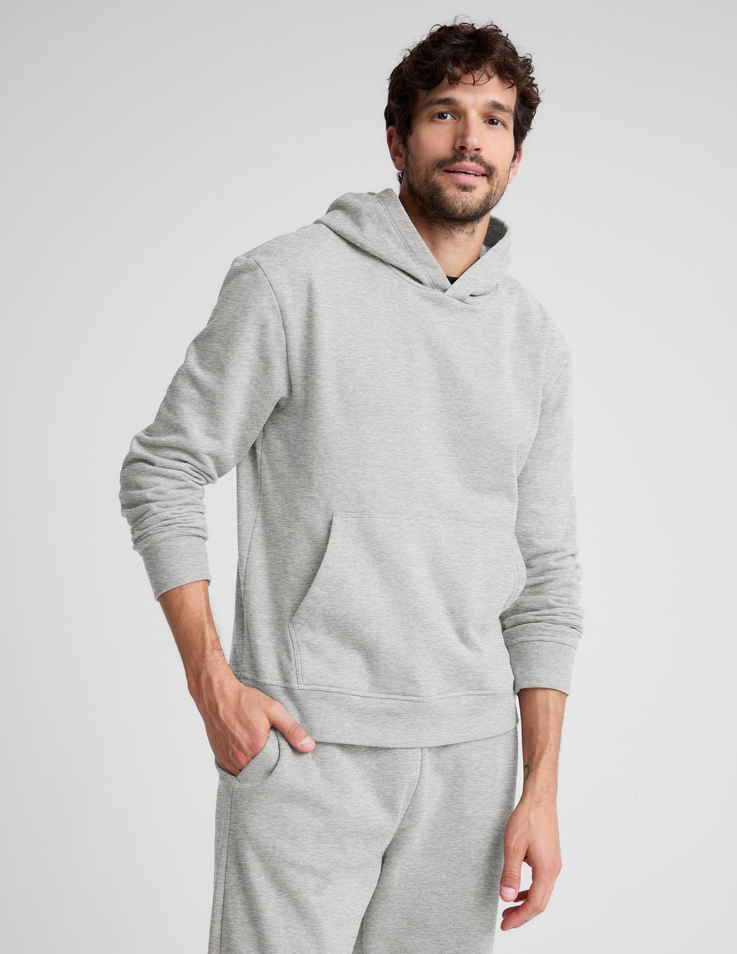 Supreme Comfort Heather Gray Hoodie: Universal Fit, Kangaroo Pocket, Ribbed Trim