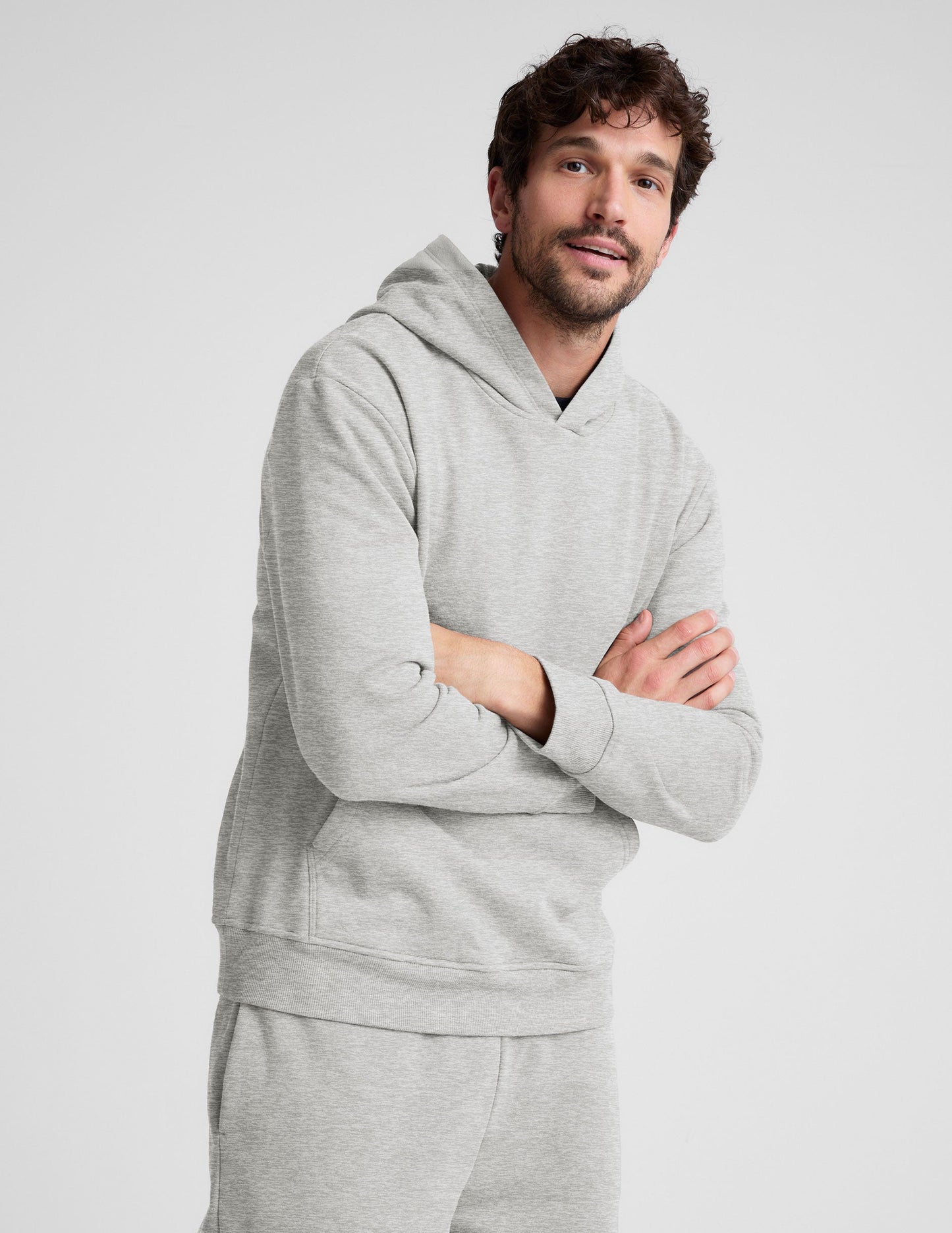 Supreme Comfort Heather Gray Hoodie: Universal Fit, Kangaroo Pocket, Ribbed Trim