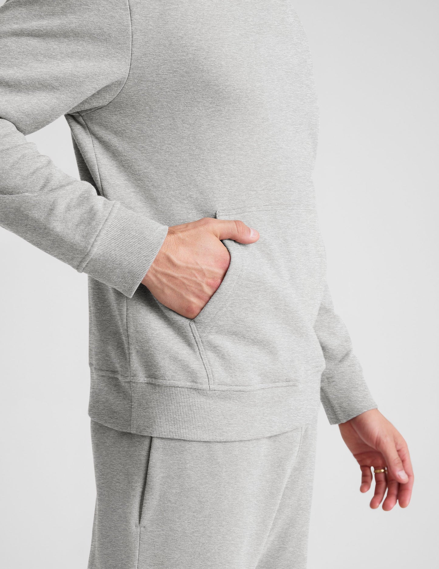 Supreme Comfort Heather Gray Hoodie: Universal Fit, Kangaroo Pocket, Ribbed Trim