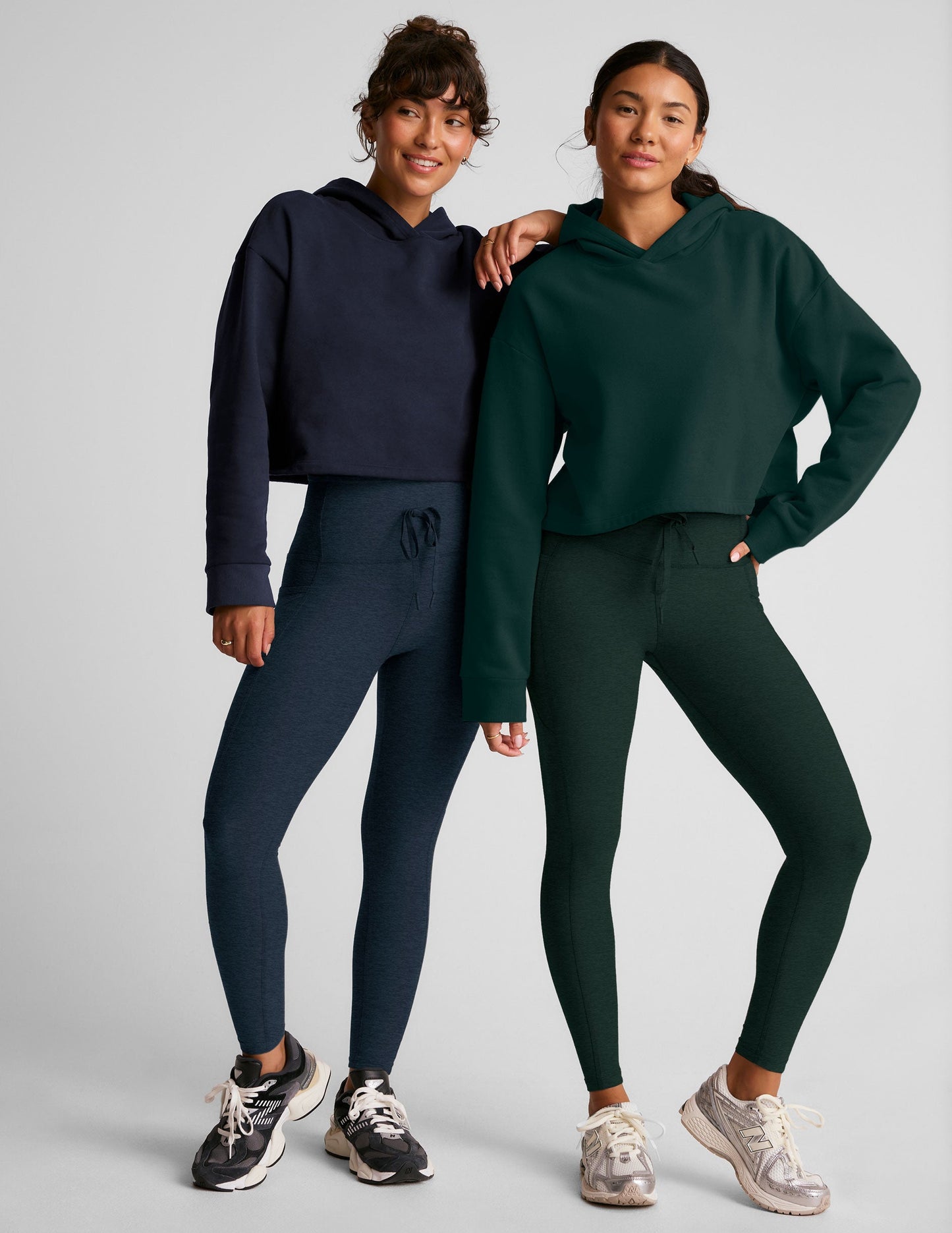 LuxeFleece Happiness Cropped Hoodie: Ultra-Soft Relaxed Fit Women's Active Lounge Top