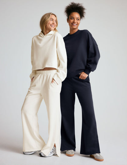 LuxeFleece Wide Leg Sweatpants: Ultra-Soft Relaxed Fit Mid-Rise Comfort Pants