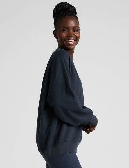 Ultra-Soft LuxeFleece Oversized Crew Neck Sweatshirt for Supreme Comfort