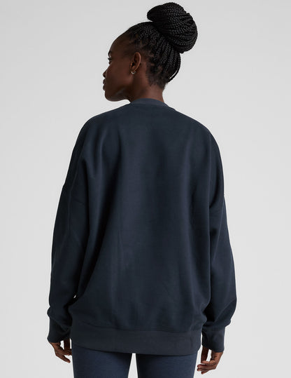 Ultra-Soft LuxeFleece Oversized Crew Neck Sweatshirt for Supreme Comfort
