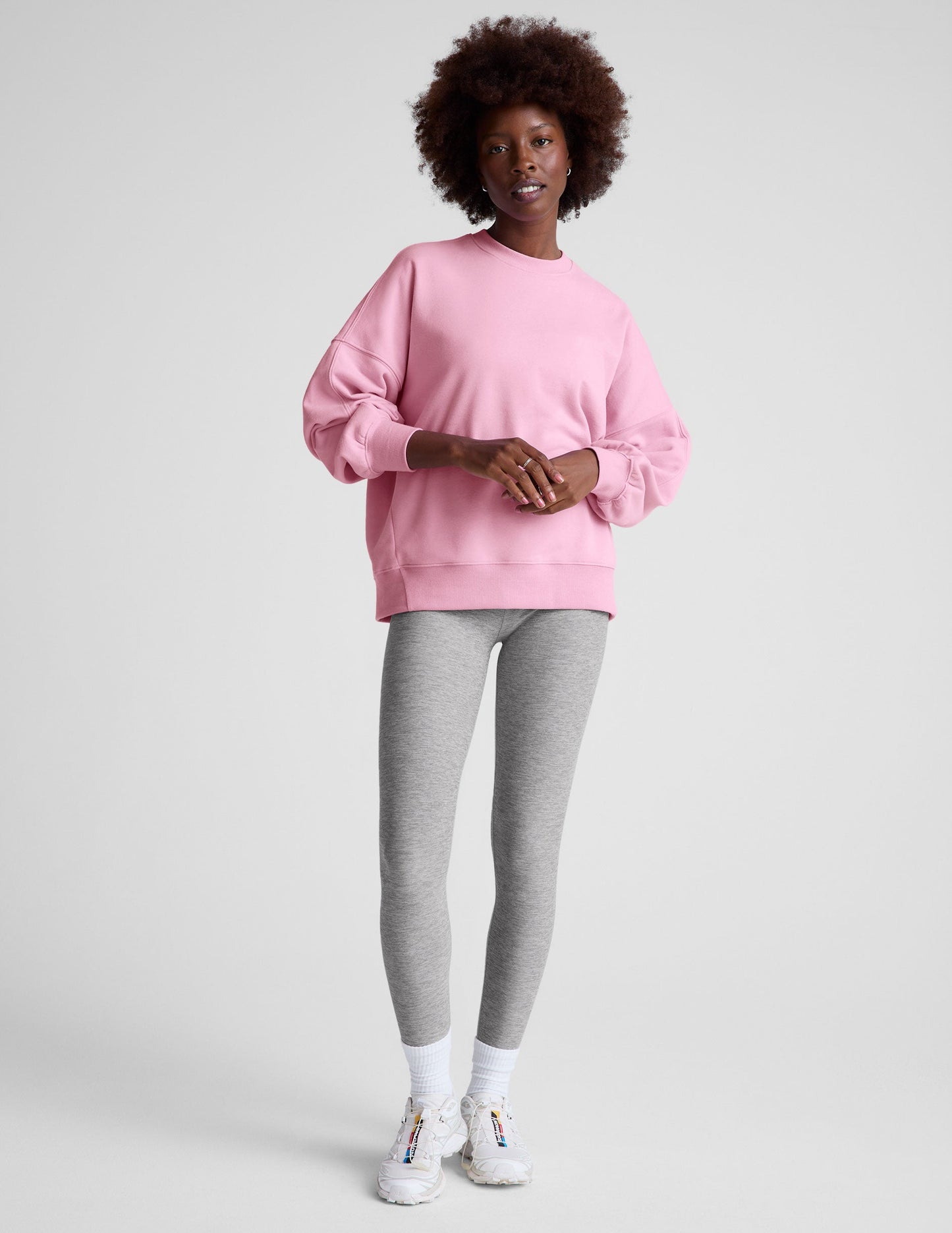 Plush LuxeFleece Oversized Crew Neck Sweatshirt - Soft, Cozy, Relaxed Fit