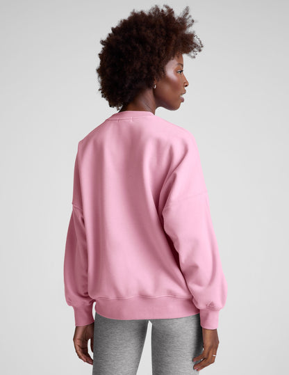 Plush LuxeFleece Oversized Crew Neck Sweatshirt - Soft, Cozy, Relaxed Fit