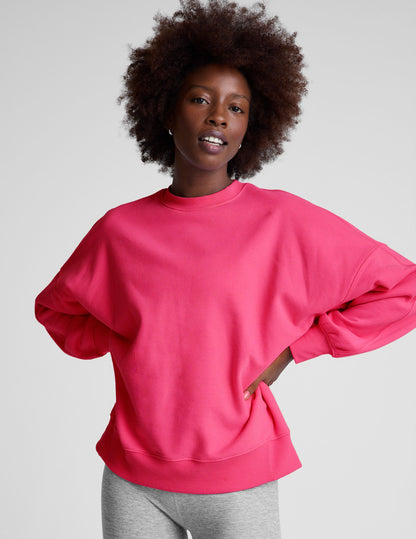 LuxeFleece Oversized Scoop Neck Sweatshirt: Ultra-Soft Cozy Comfort & Relaxed Fit