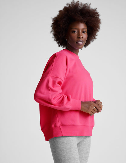 LuxeFleece Oversized Scoop Neck Sweatshirt: Ultra-Soft Cozy Comfort & Relaxed Fit