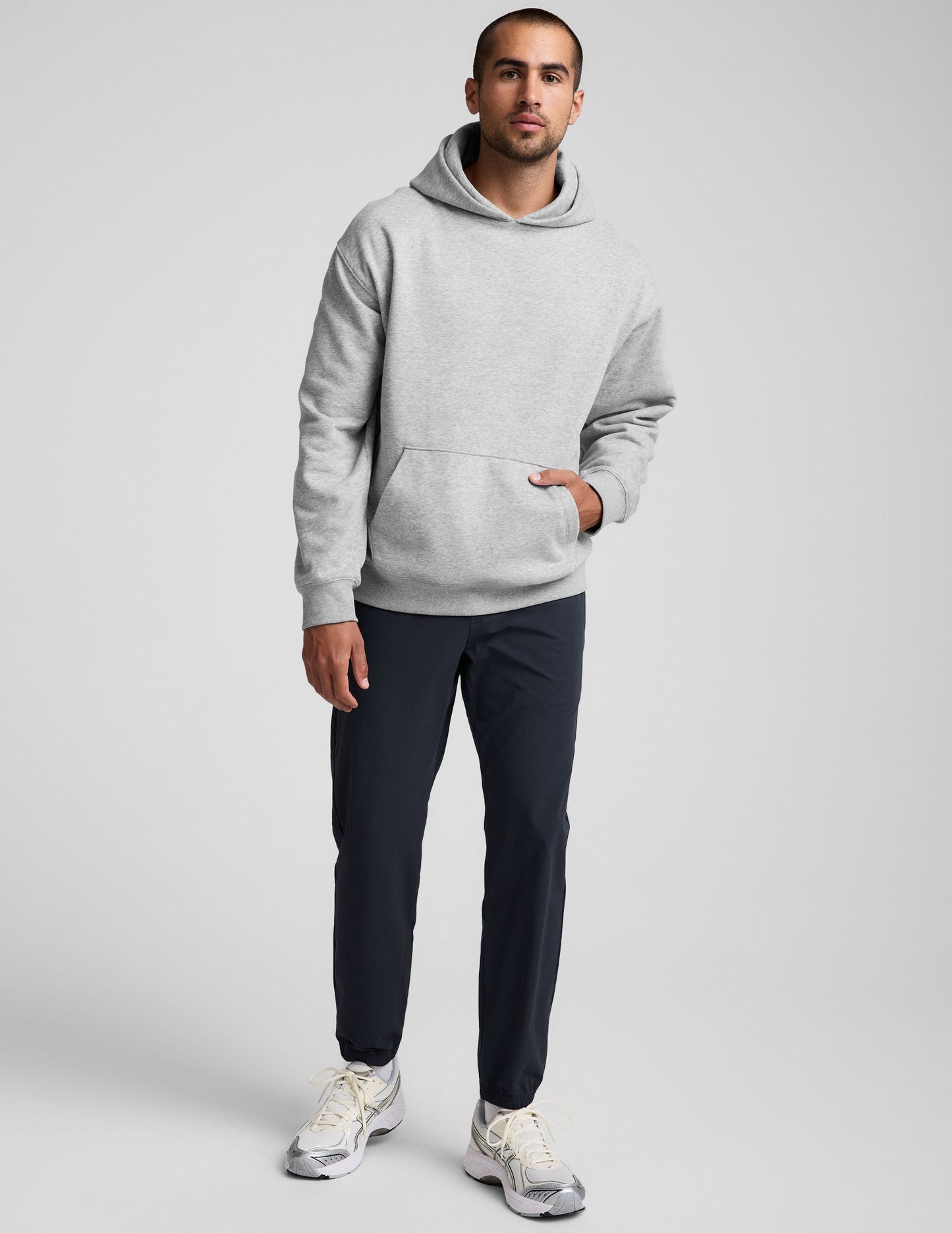 Comfort LuxeFleece Men's Hoodie: Relaxed Fit, Dropped Shoulders, Kangaroo Pocket