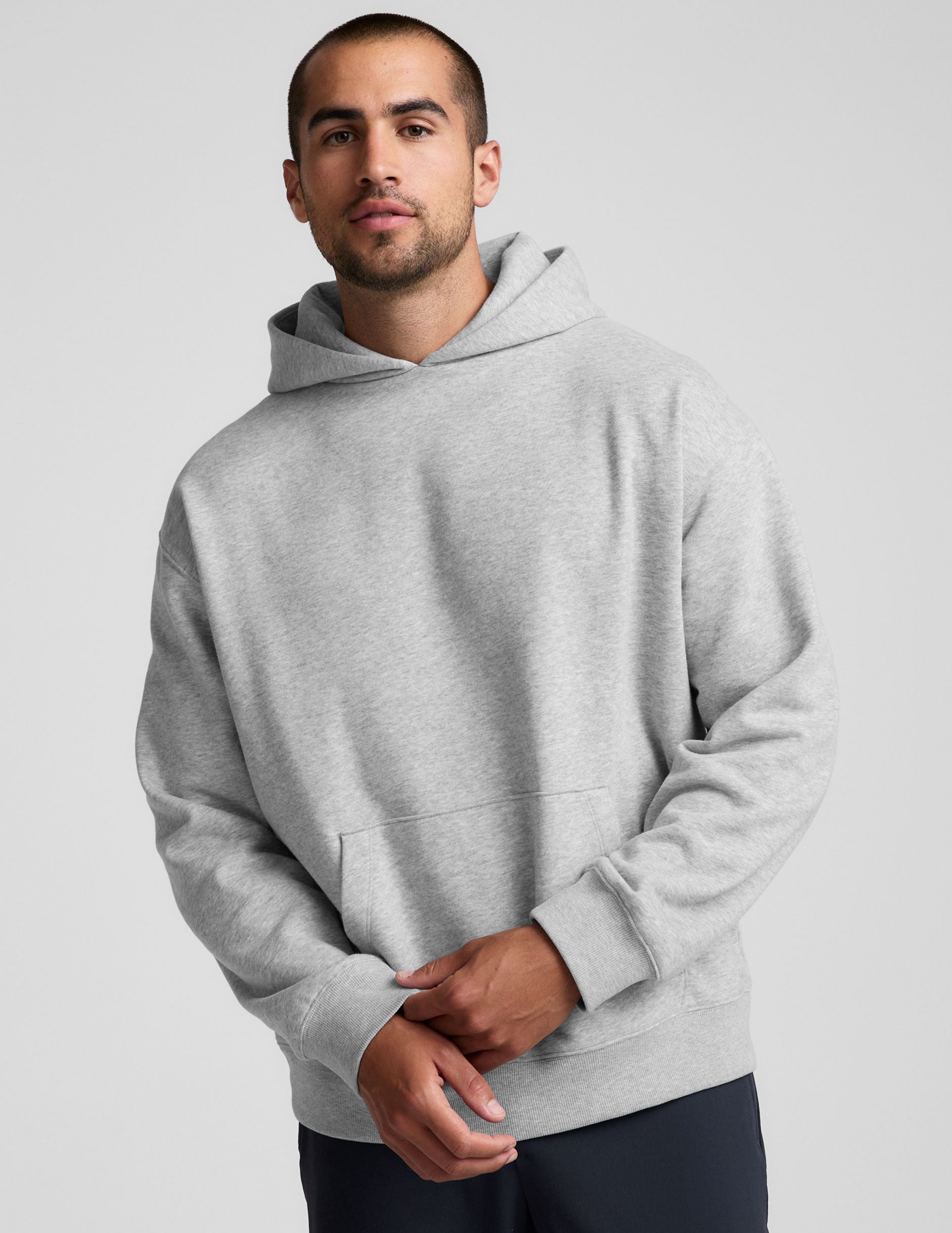 Comfort LuxeFleece Men's Hoodie: Relaxed Fit, Dropped Shoulders, Kangaroo Pocket