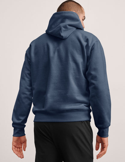 Beyond Yoga Classic Plush Fleece Men's Hoodie: Relaxed Fit, Ocean Indigo