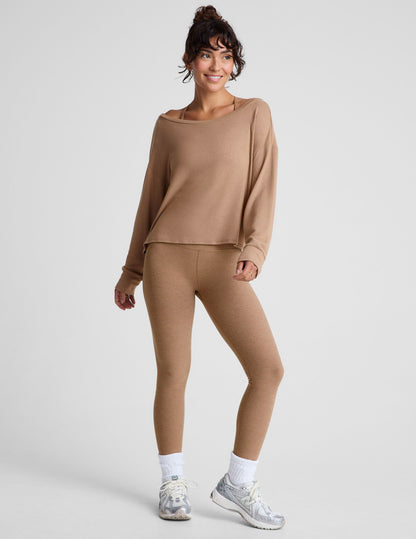 Luxe Soft Off-Shoulder Pullover Sweater: Relaxed Fit, Classic Length, Cozy Comfort Top