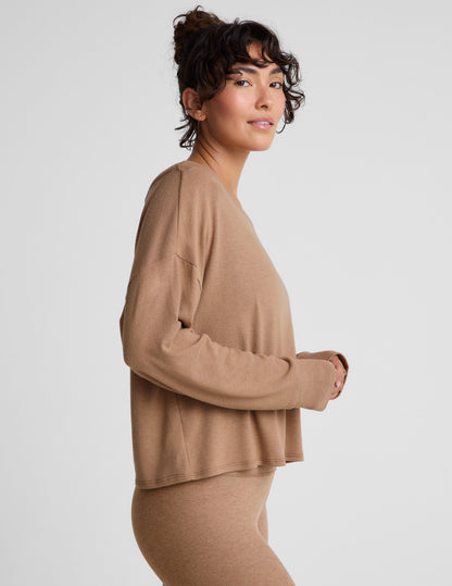 Luxe Soft Off-Shoulder Pullover Sweater: Relaxed Fit, Classic Length, Cozy Comfort Top