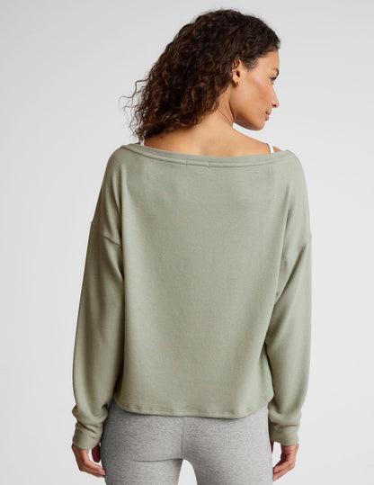 Soft Off-Shoulder Pullover Sweater for Women, Loose Fit, Cozy Comfort