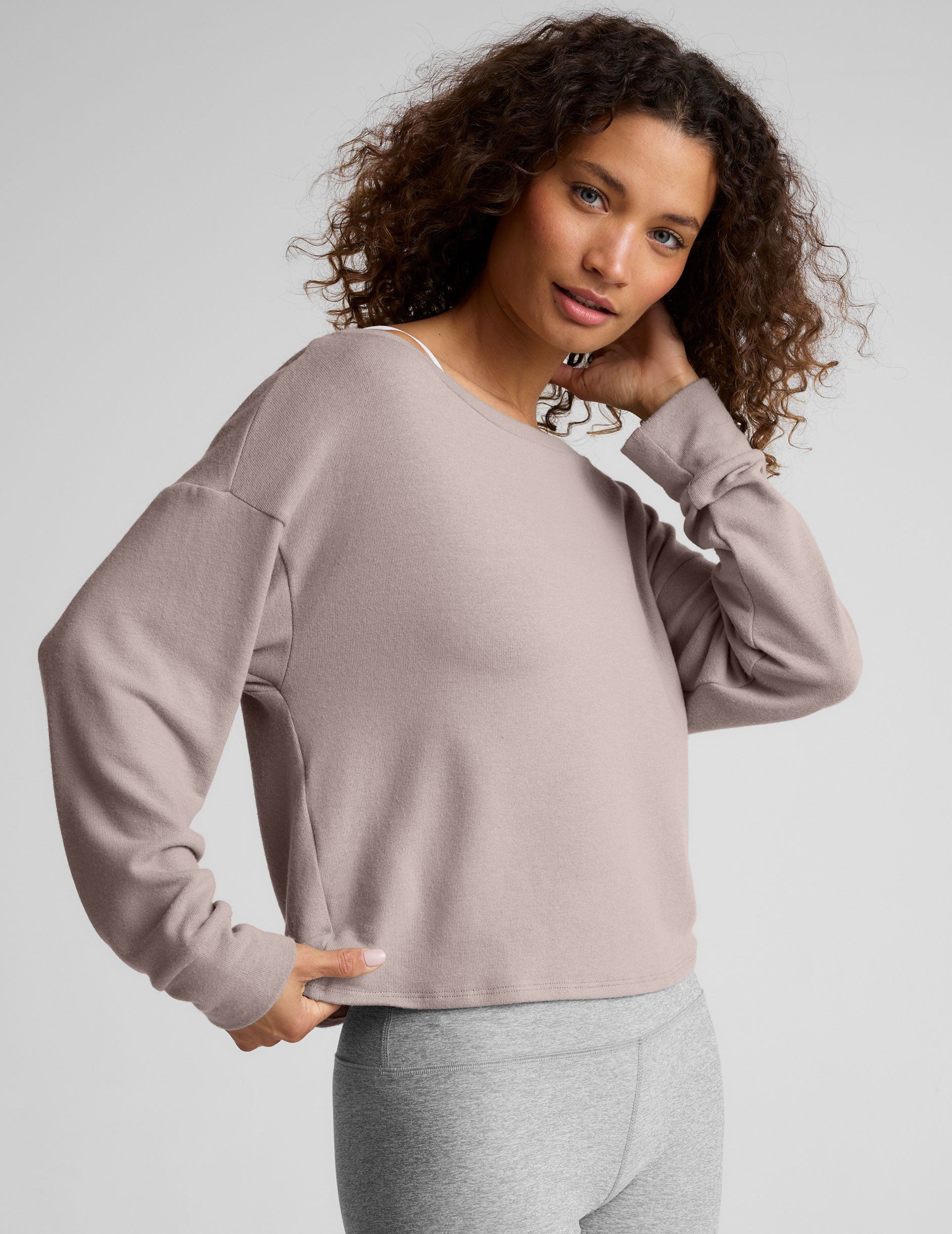 Comfy Off-Shoulder Pullover Sweater: Soft, Relaxed Fit, Versatile Lounging Style