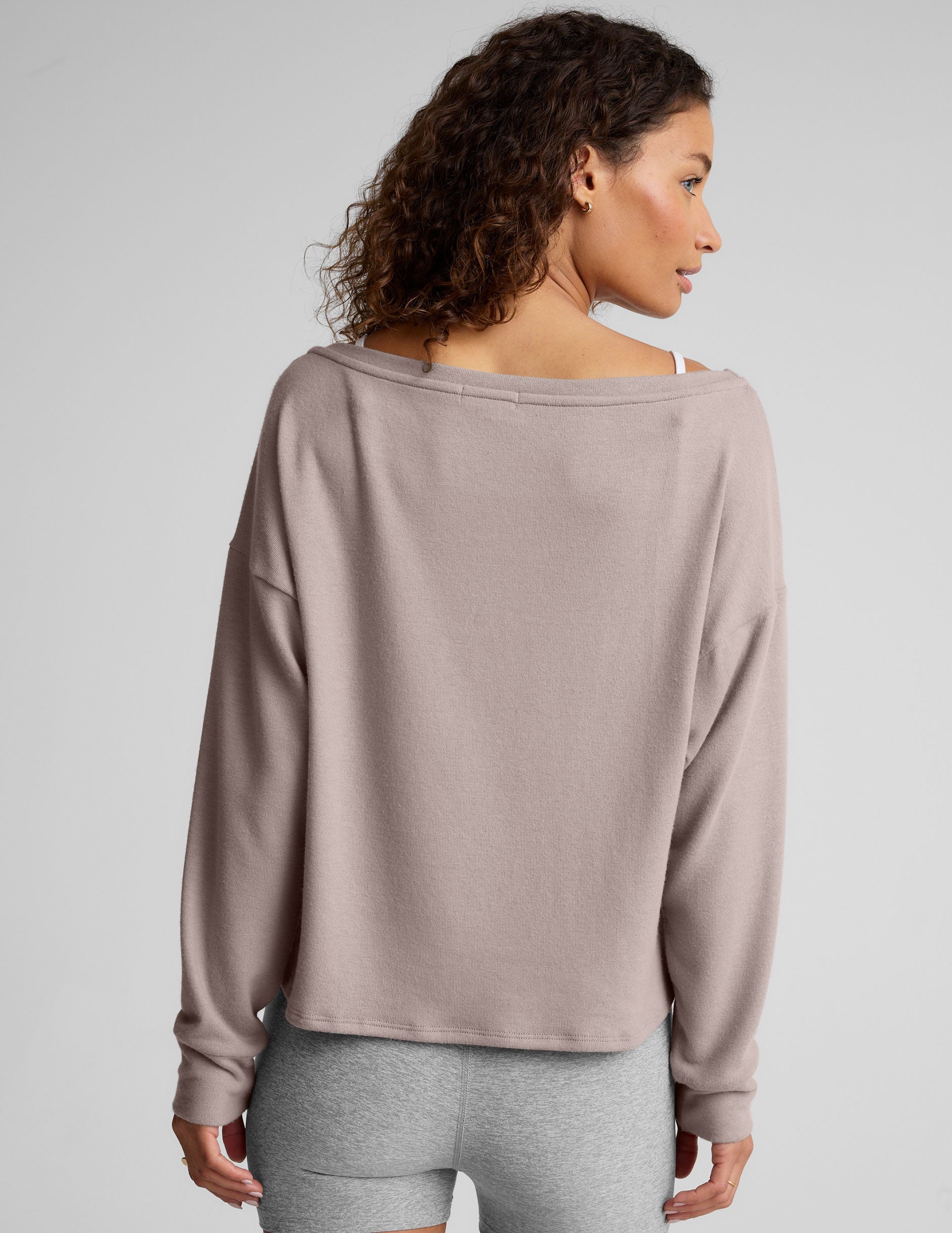 Comfy Off-Shoulder Pullover Sweater: Soft, Relaxed Fit, Versatile Lounging Style