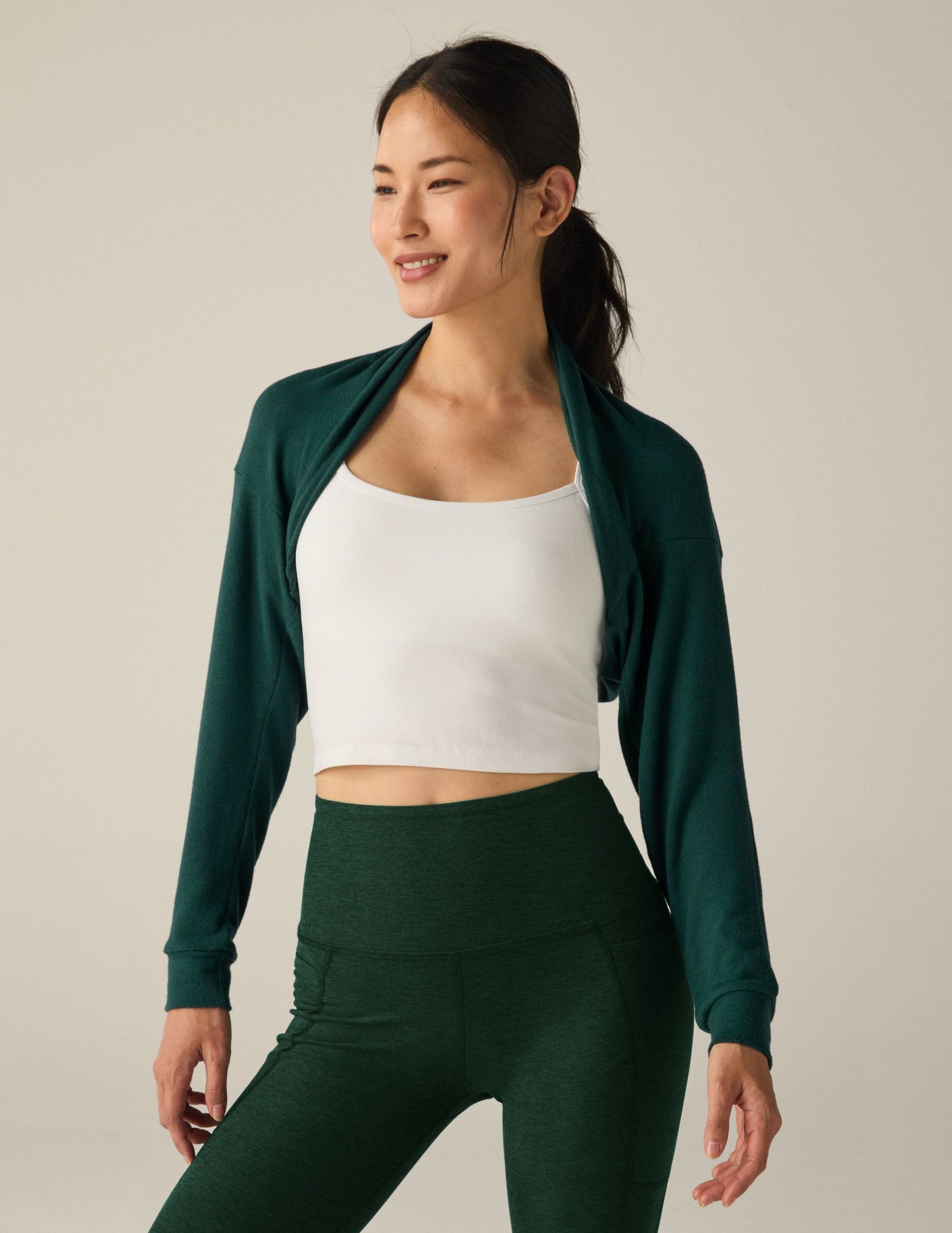 Soft Knit Convertible Shrug Cardigan: Luxe Lounger Relaxed Fit Long-Sleeve Comfort
