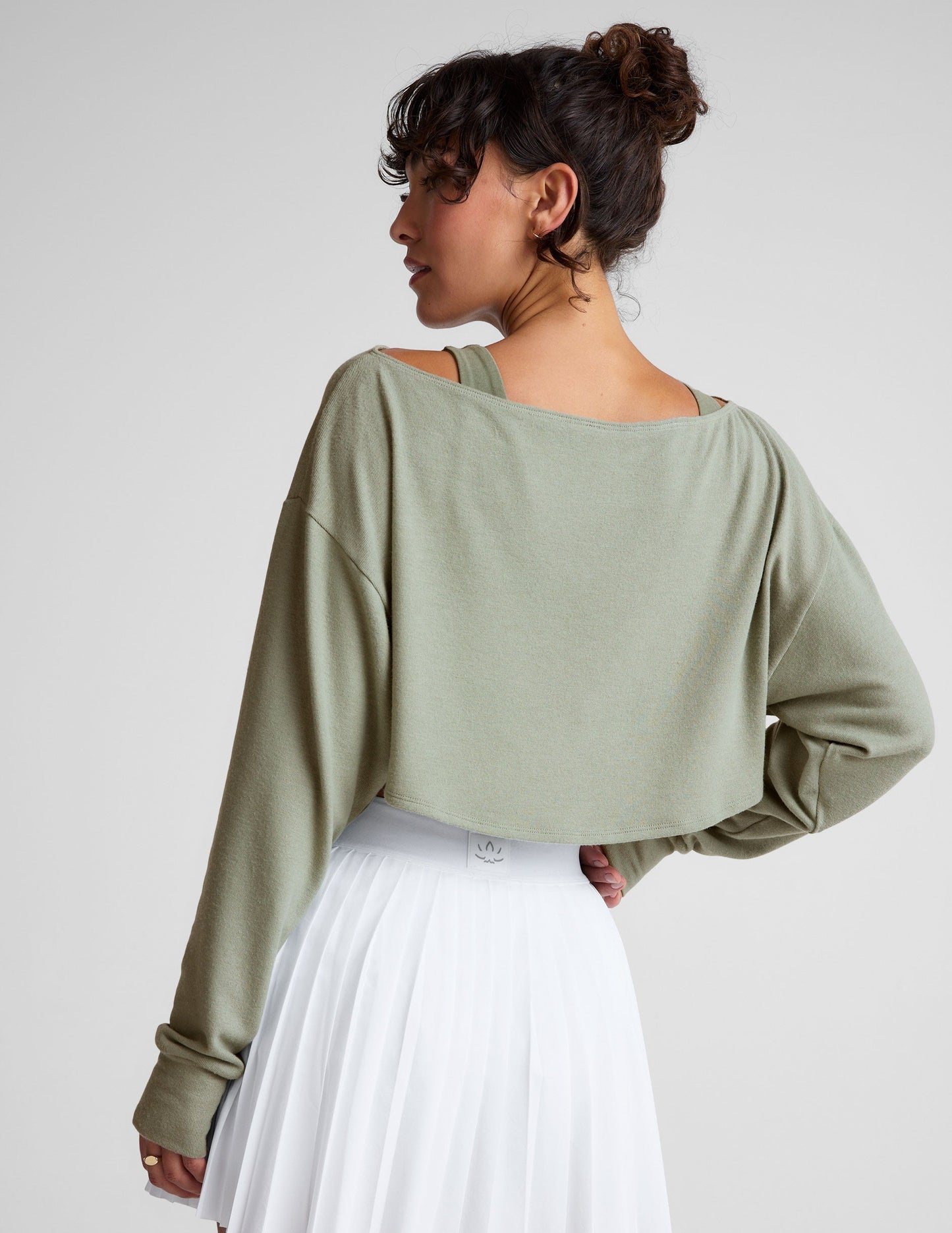 Versatile 2-Way Knit Long-Sleeve Shrug Cardigan: Comfortable, Lightweight, Relaxed Fit Loungewear
