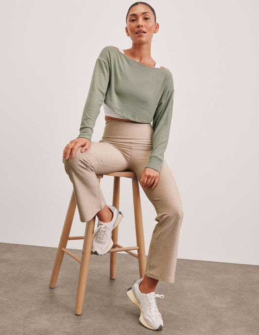 Versatile 2-Way Knit Long-Sleeve Shrug Cardigan: Comfortable, Lightweight, Relaxed Fit Loungewear