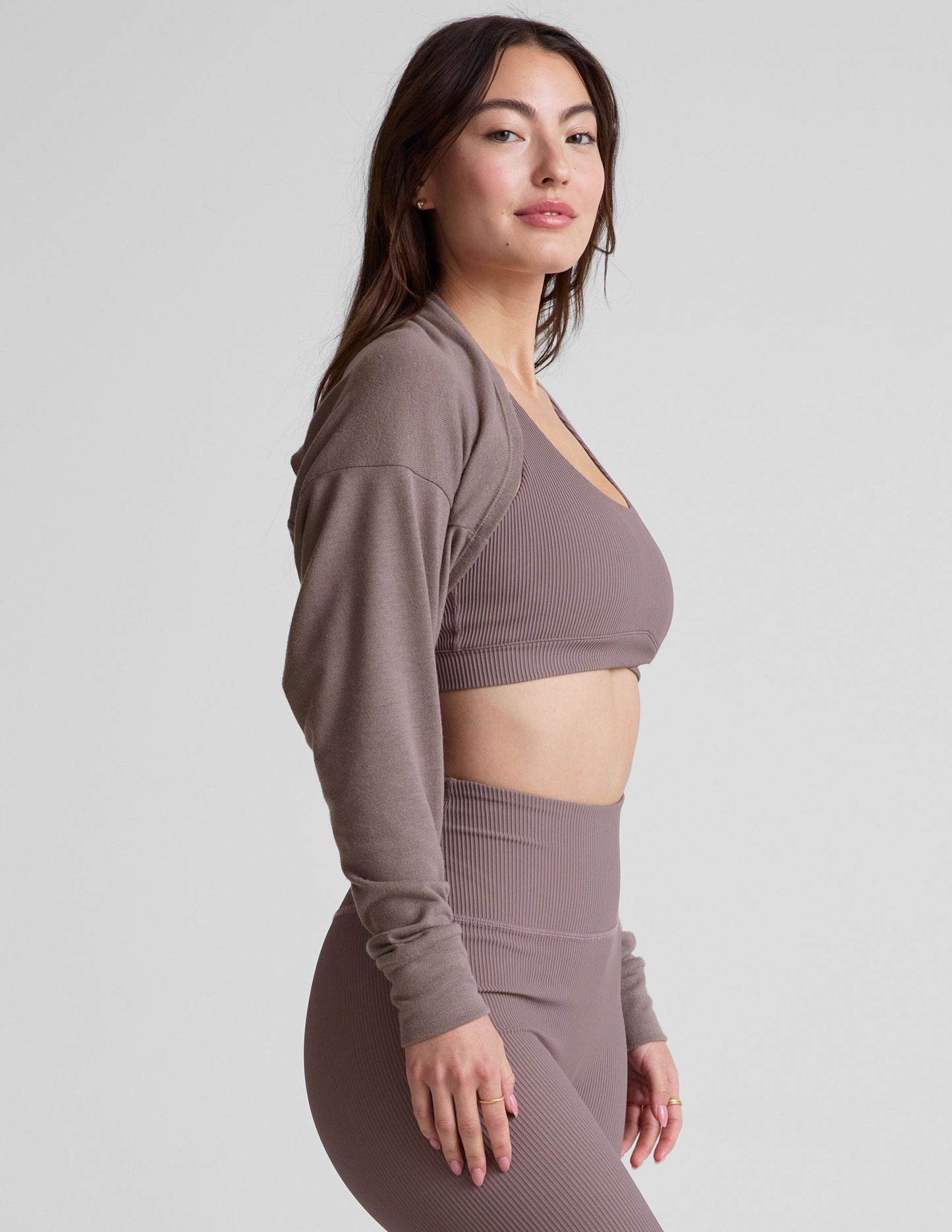 Soft Luxe Lounger Convertible Shrug Cardigan - Relaxed Fit, Woodland Brown