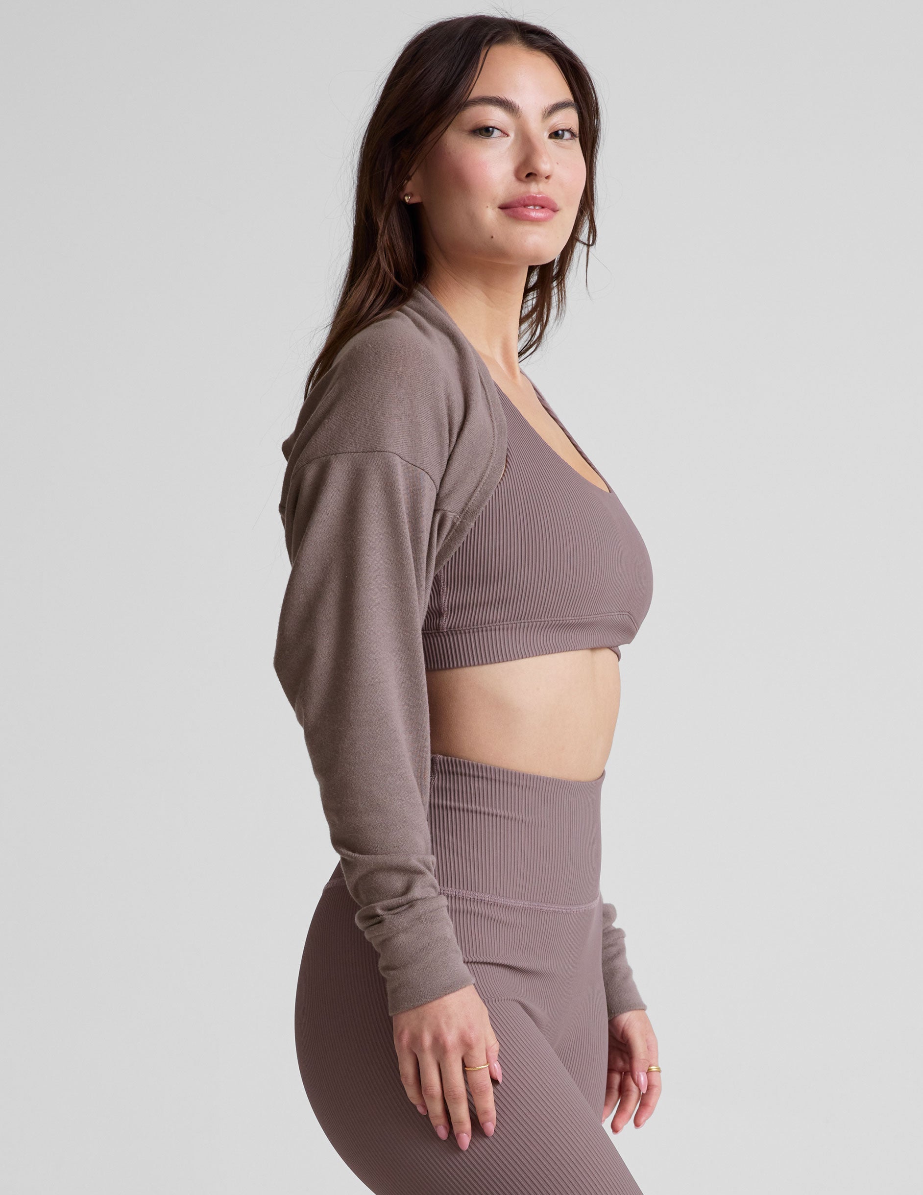 Soft Luxe Lounger Convertible Shrug Cardigan - Relaxed Fit, Woodland Brown