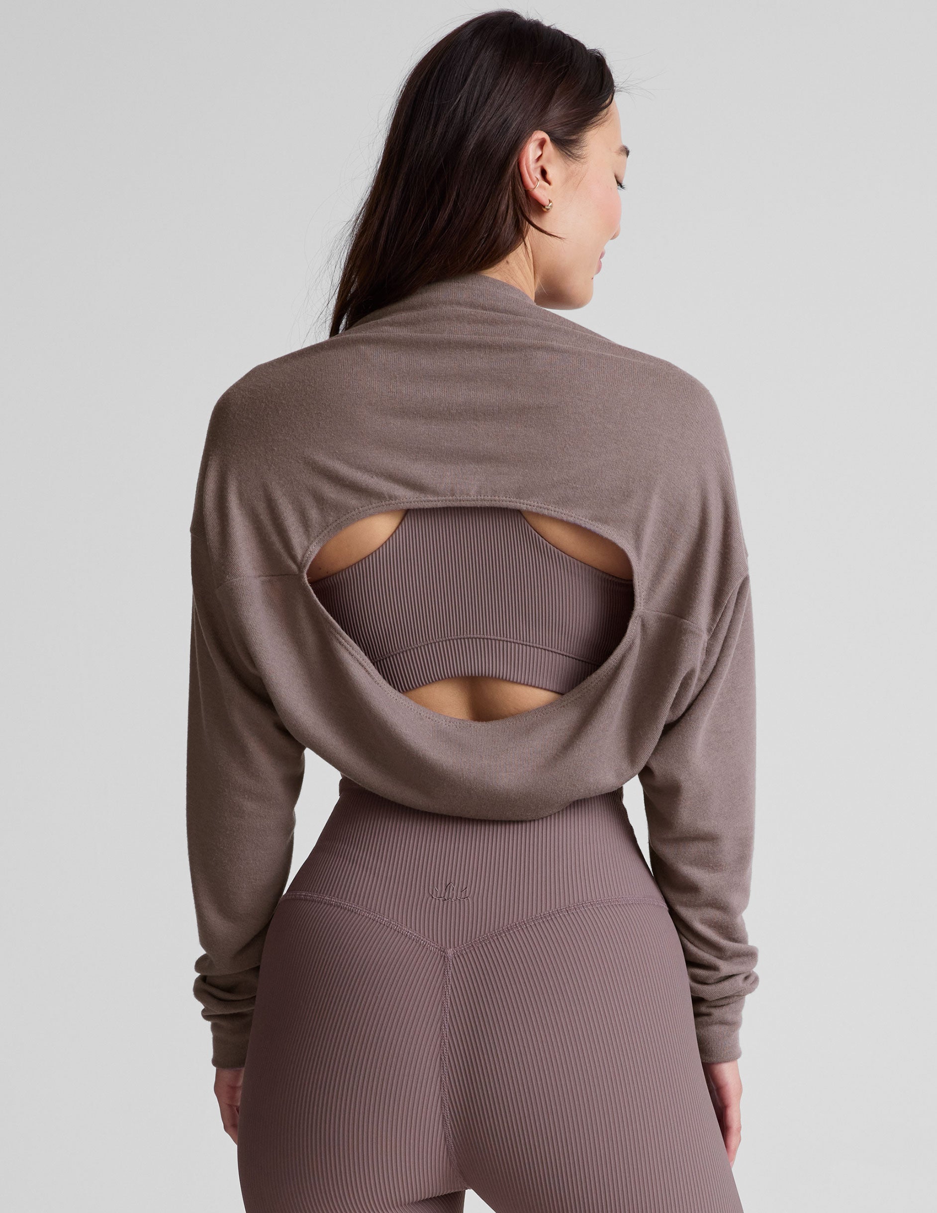 Soft Luxe Lounger Convertible Shrug Cardigan - Relaxed Fit, Woodland Brown