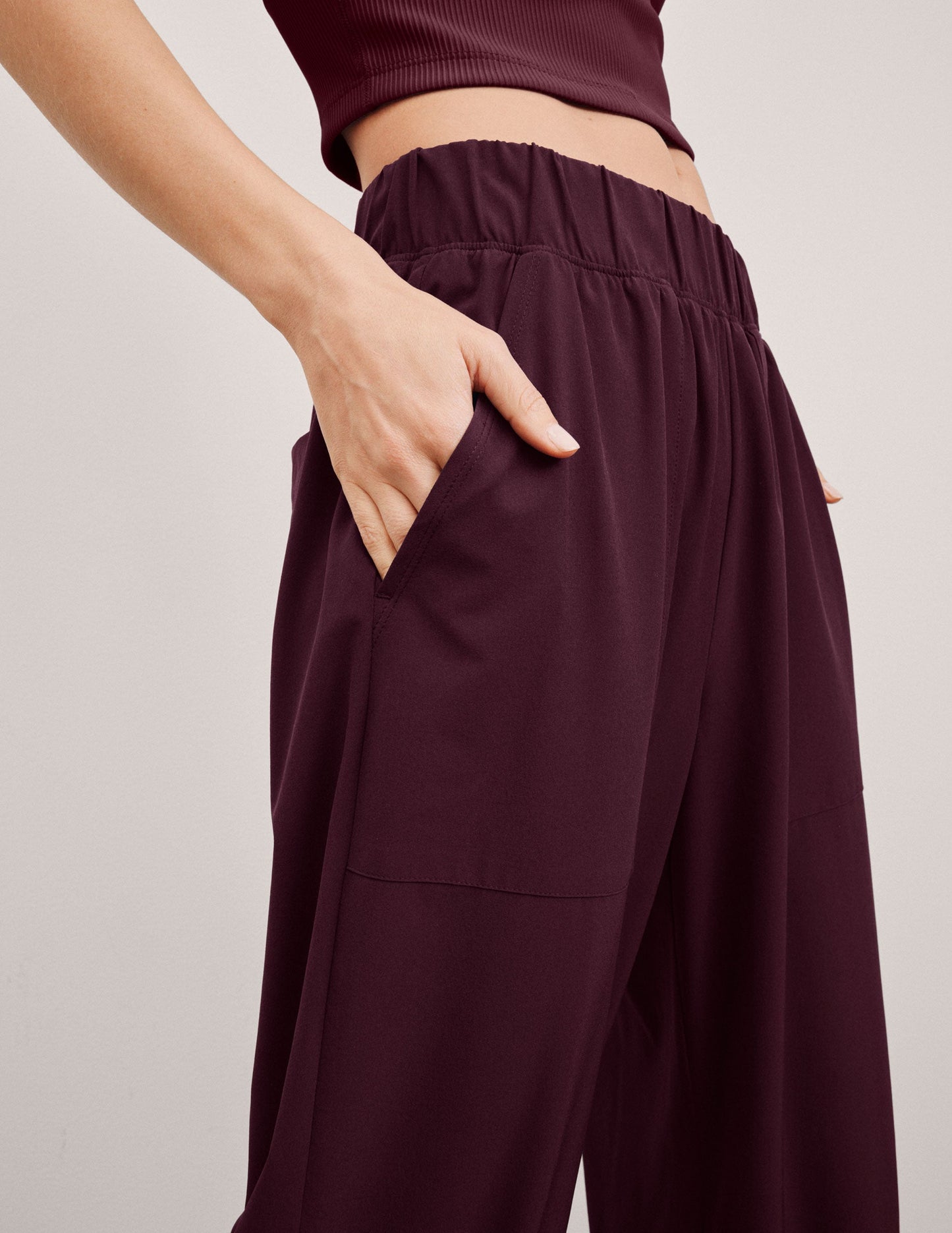 Beyond Yoga Women's Easy Wide Leg Flowy Stretch Woven Pant with Pockets