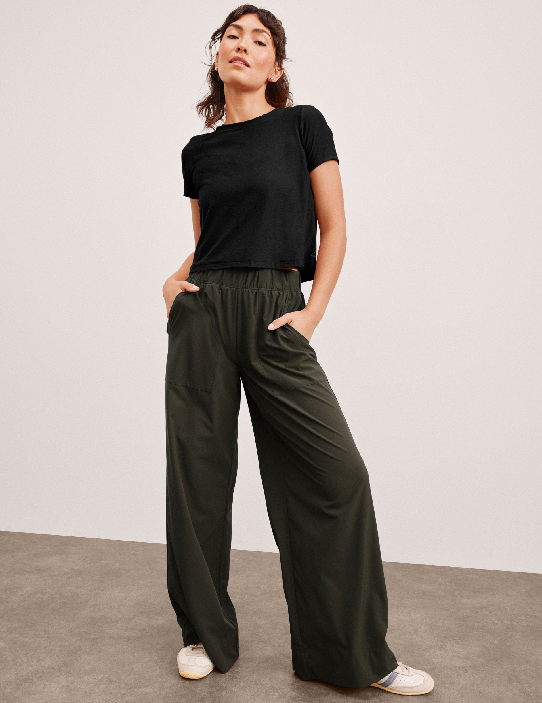 Effortless Flowy Wide Leg Pants for Women – Super Soft Stretch Woven Comfort