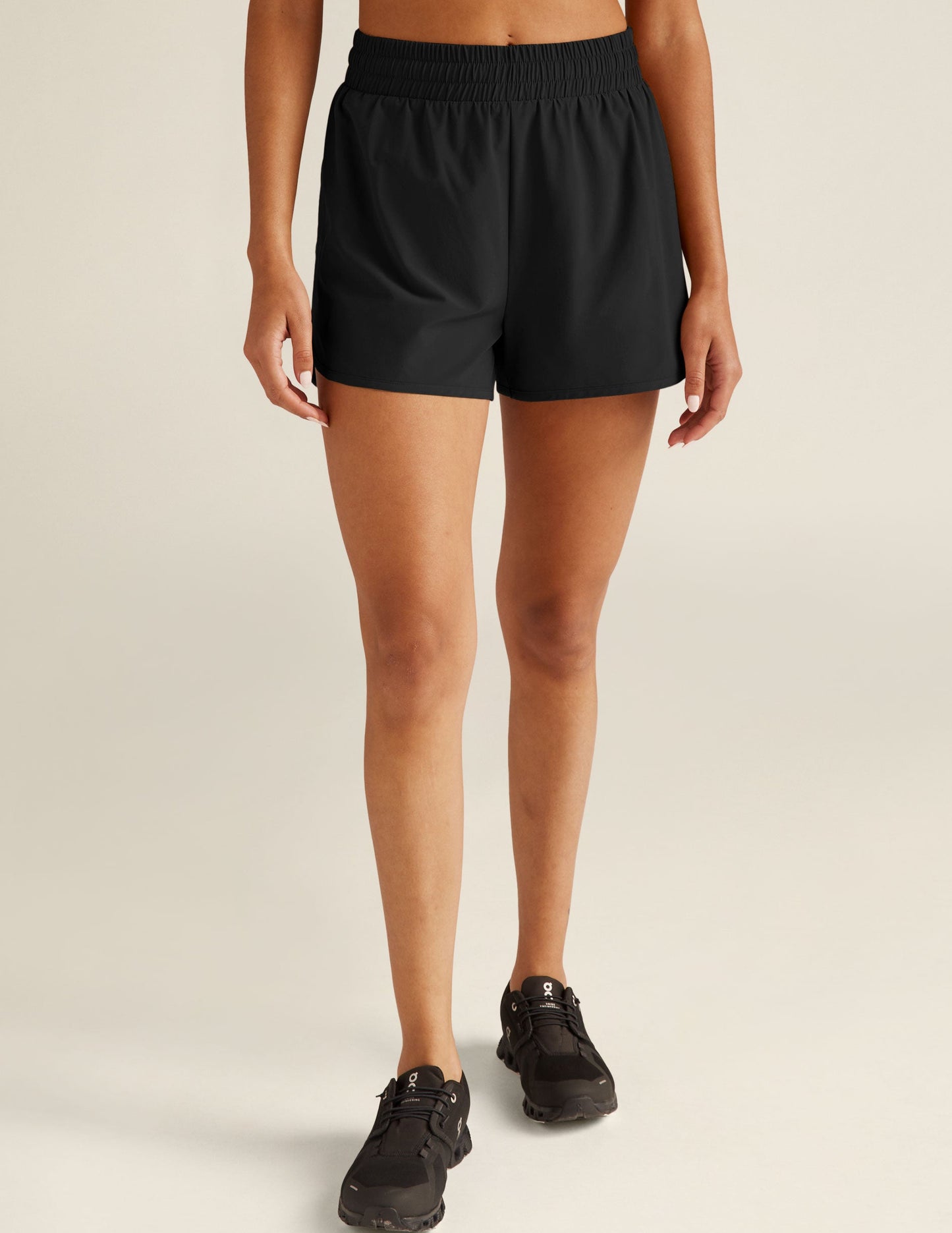 Lightweight Stretch Woven Lined Athletic Shorts for Women with Hidden Pocket