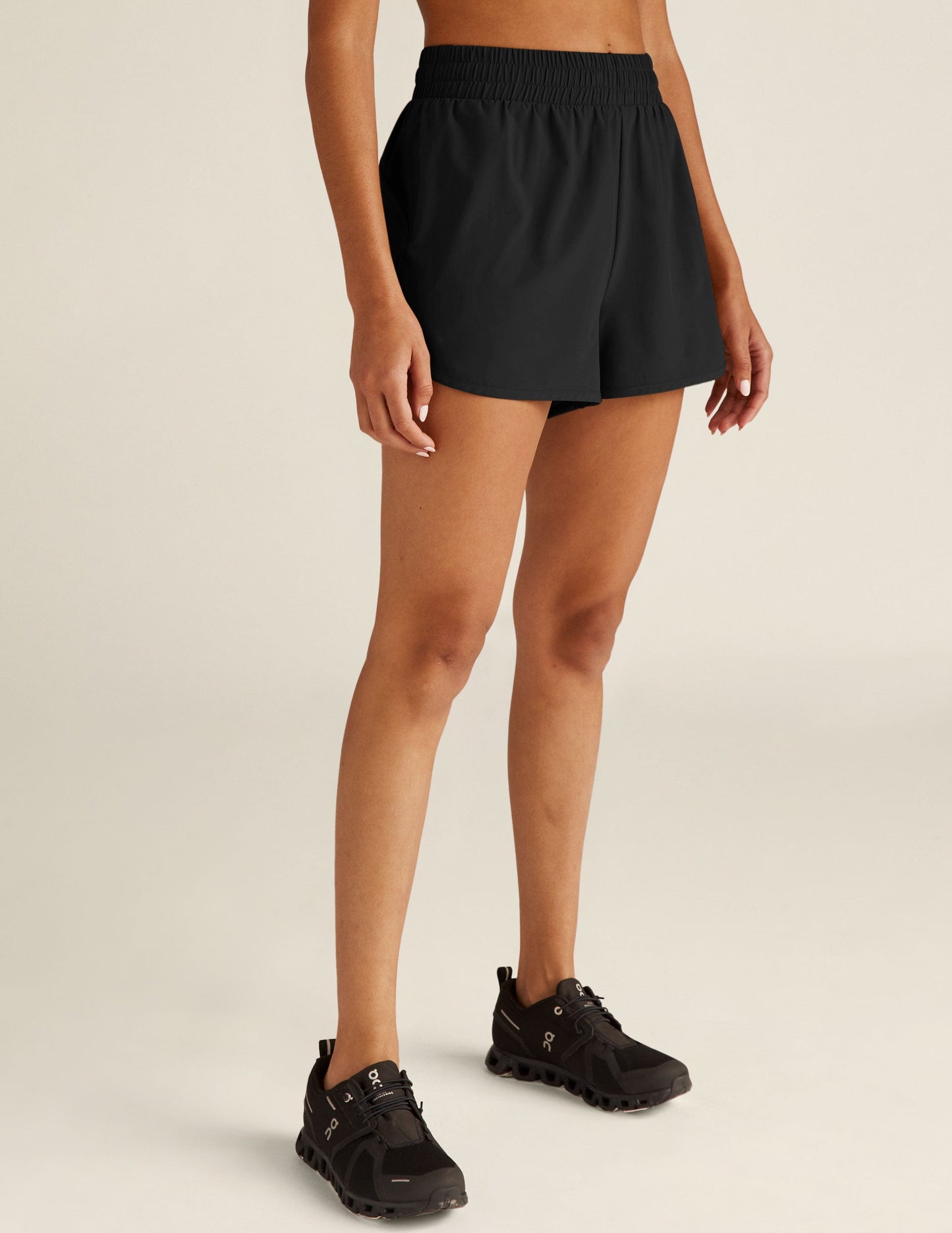 Lightweight Stretch Woven Lined Athletic Shorts for Women with Hidden Pocket