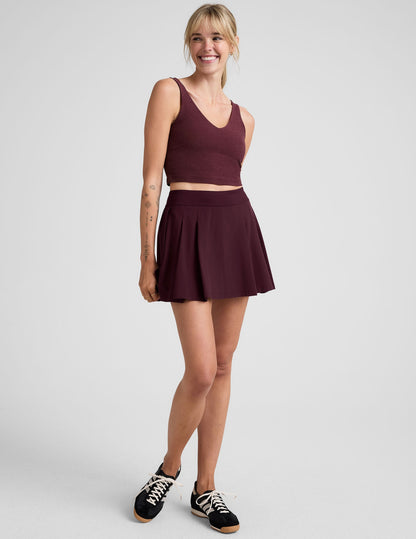 Active Pleated Mini Skirt with Integrated Shorts & Pockets - Sporty Style
