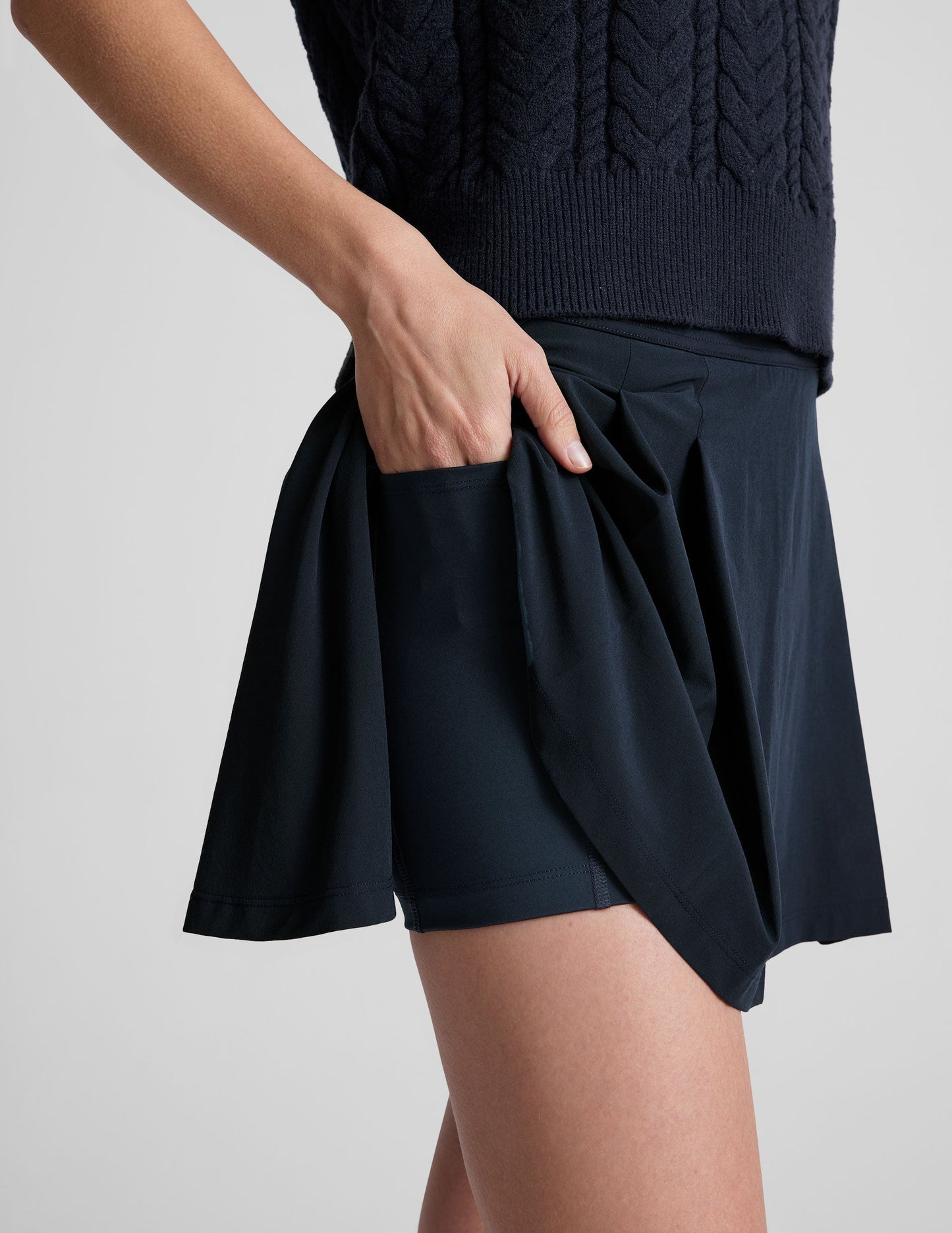 Women's Pleated Mini Skirt: Built-in Shorts, Pockets, Activewear, Beyond Yoga