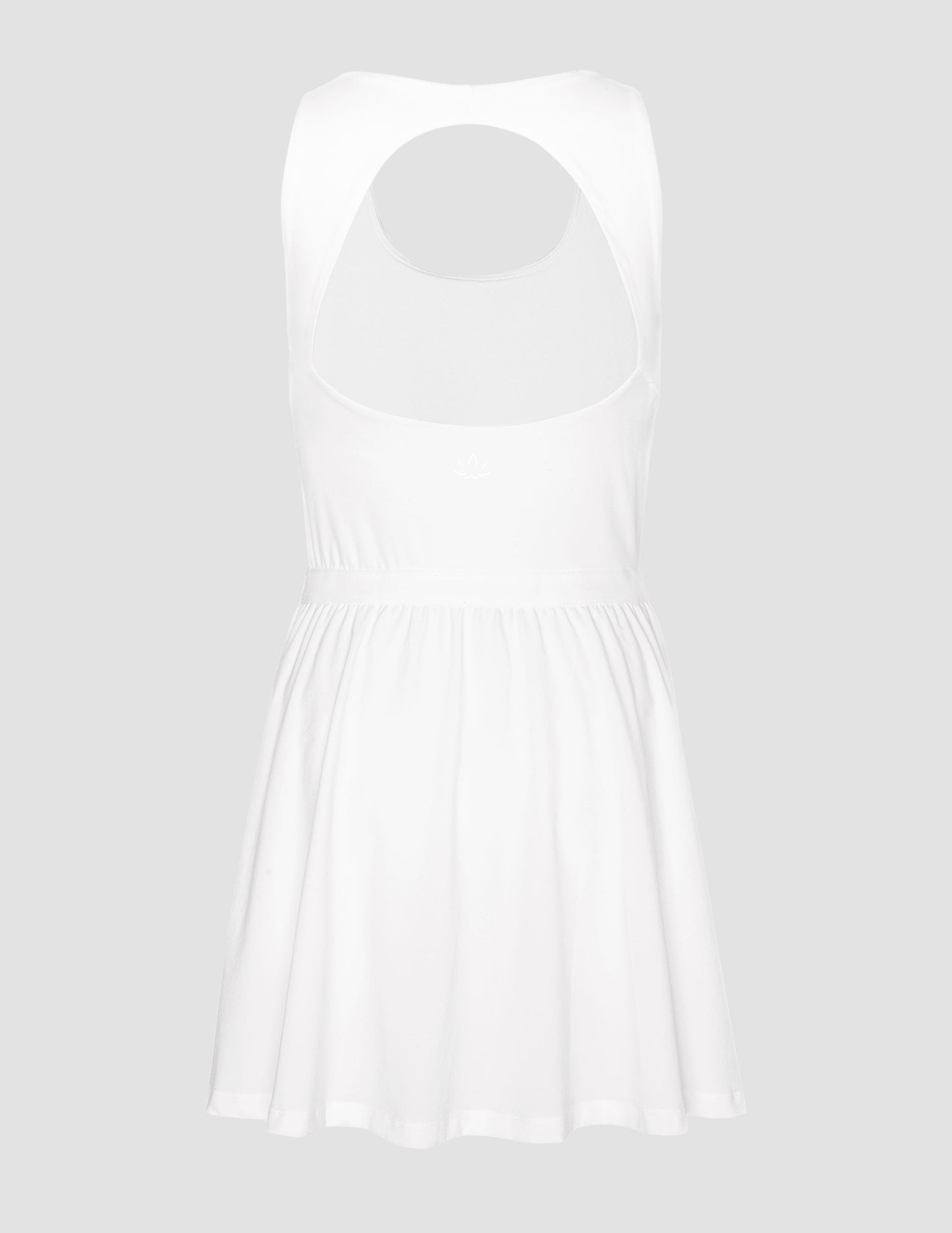 Score Active Pleated Mini Dress: Built-in Shorts, Pockets, Open Back