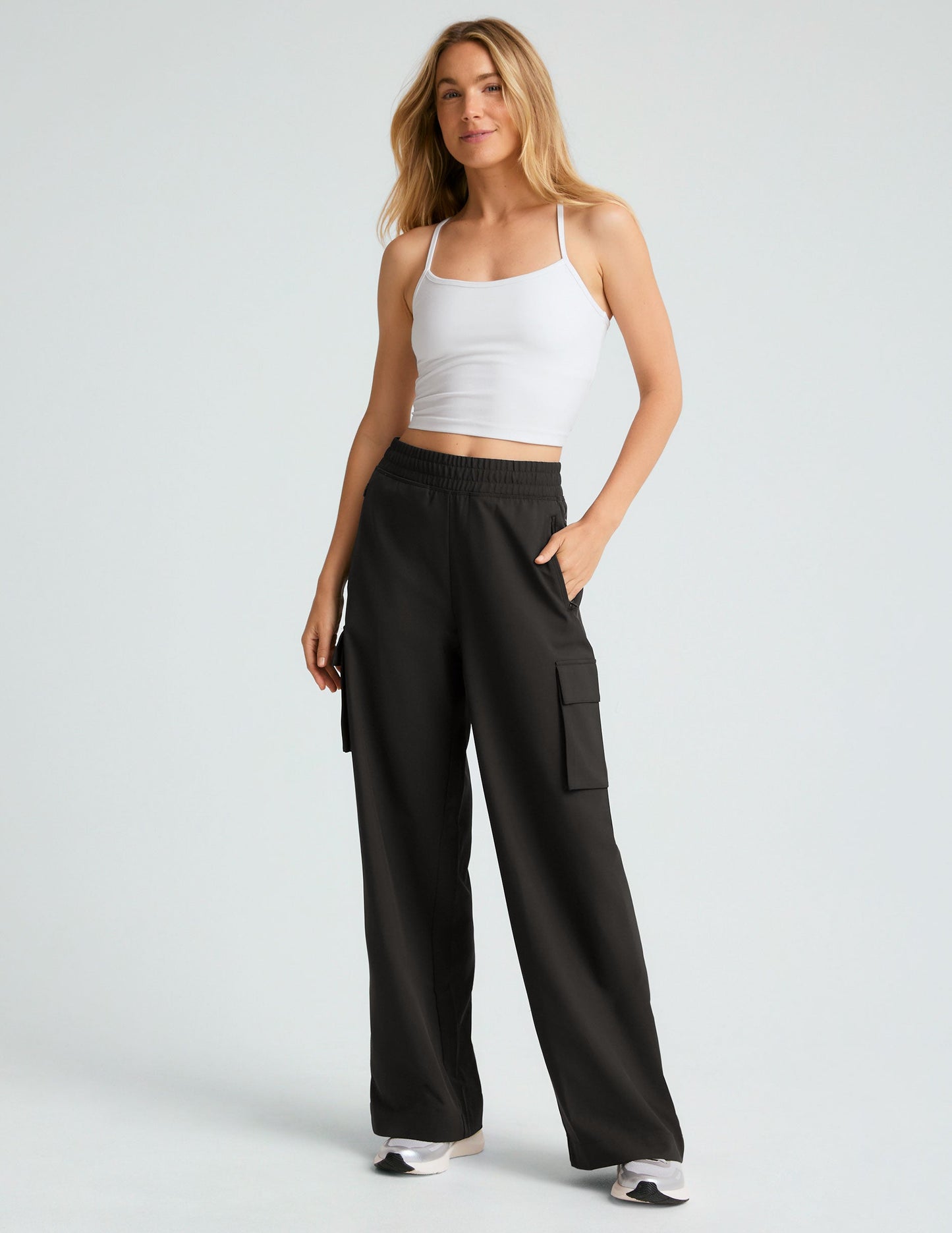 City Chic Wide Leg Cargo Pant: Comfortable, Soft, Stretch Fabric, Mid-Rise, Pocketed Design