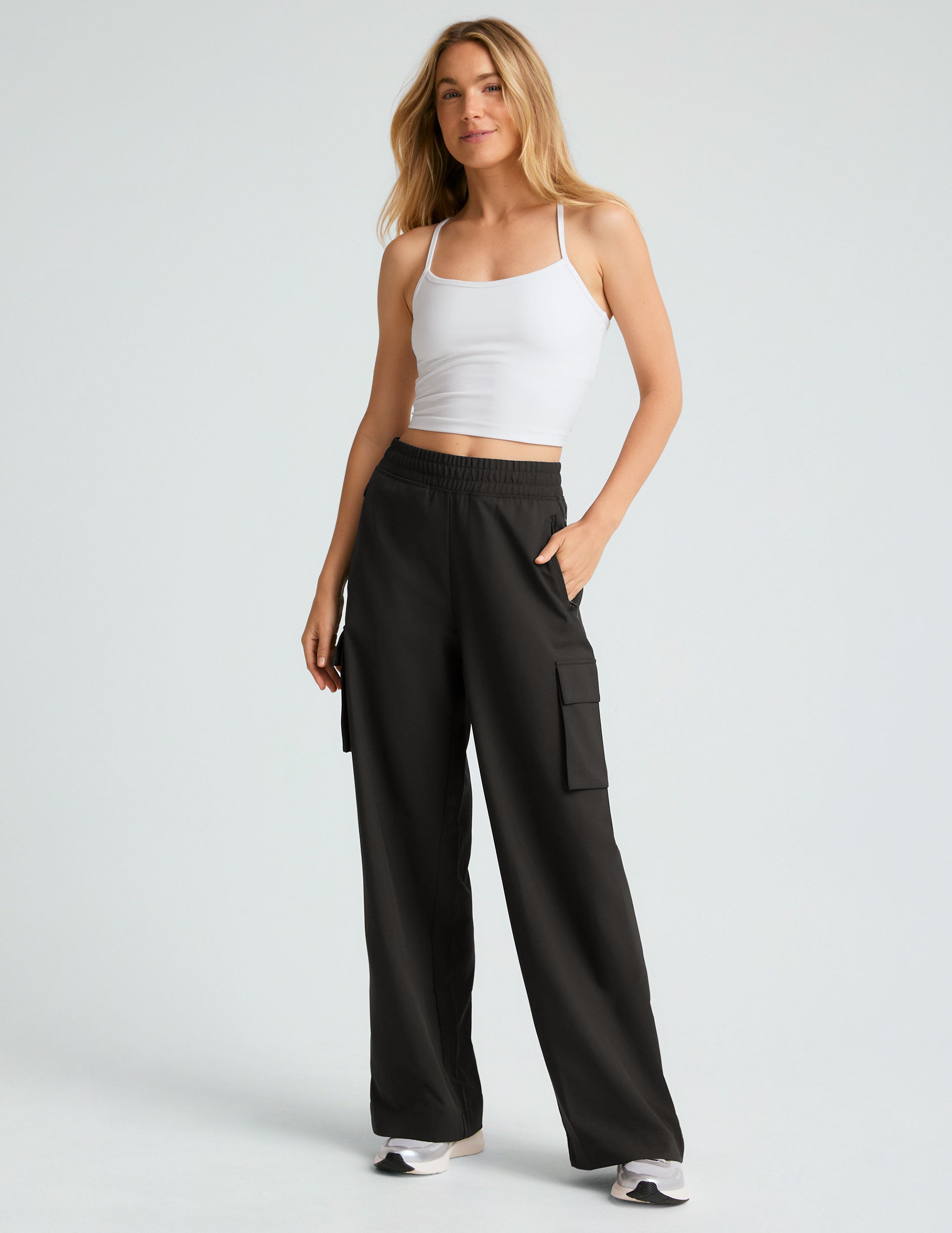 City Chic Wide Leg Cargo Pant: Comfortable, Soft, Stretch Fabric, Mid-Rise, Pocketed Design