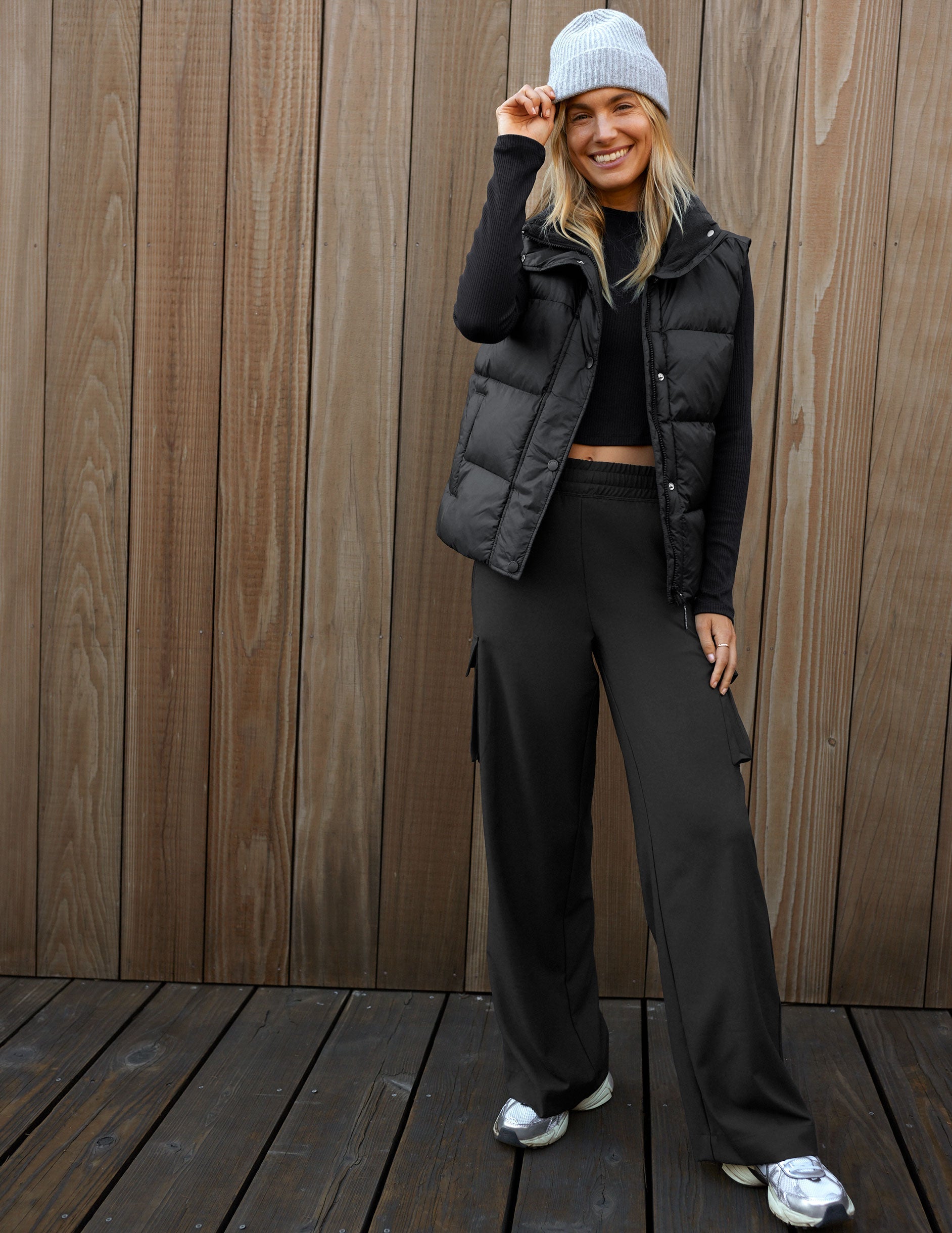 City Chic Wide Leg Cargo Pant: Comfortable, Soft, Stretch Fabric, Mid-Rise, Pocketed Design