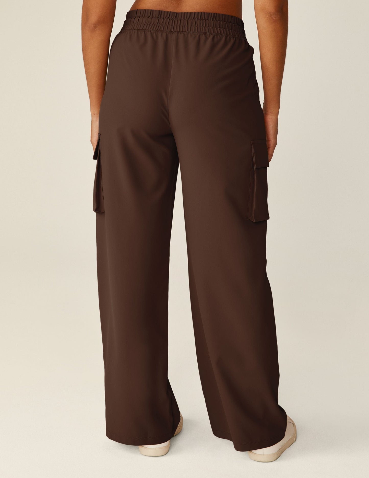Espresso Brown Women's City Chic Wide Leg Cargo Pant: Comfort, Style, Utility Pockets