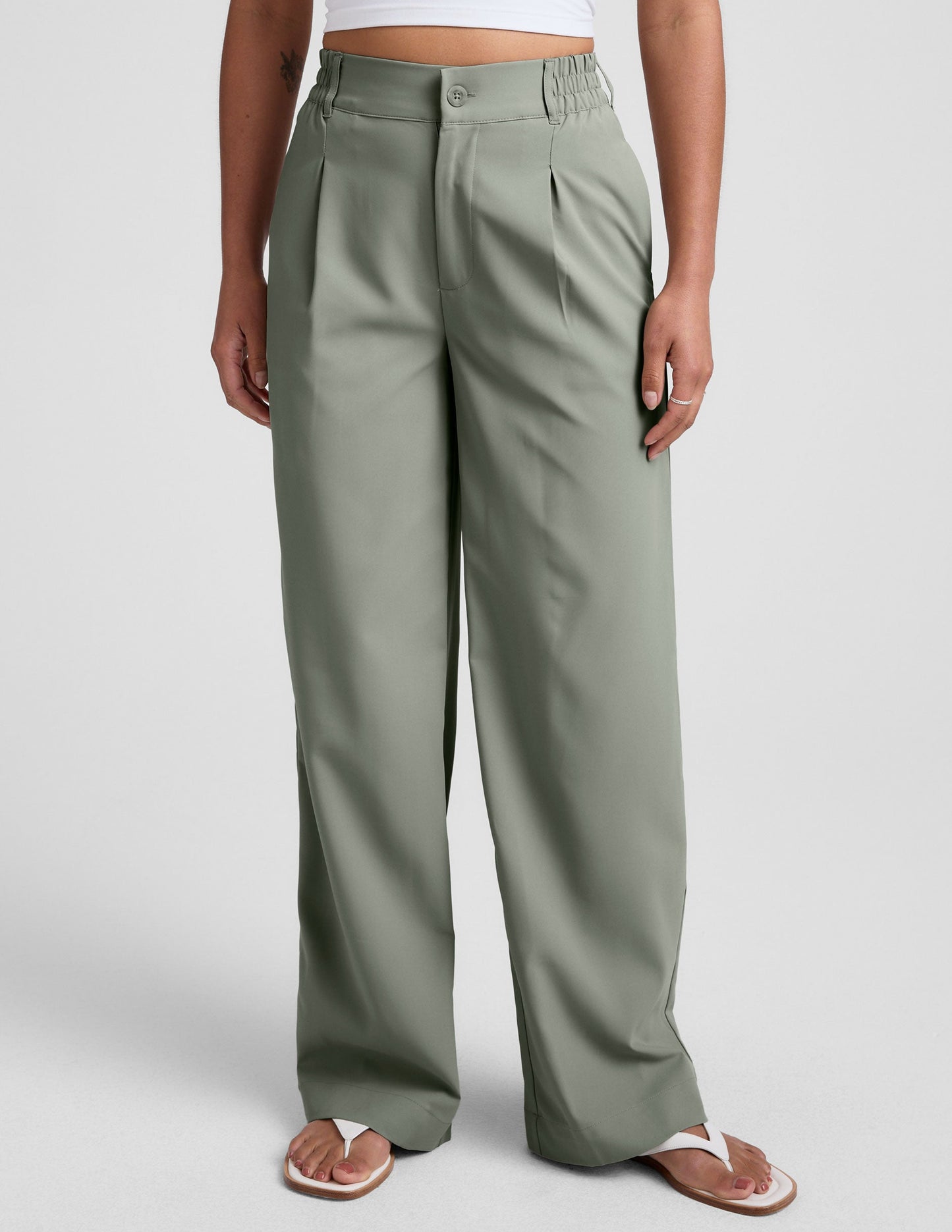 Comfy Stylish Mid-Rise Wide Leg Trouser for Effortless Travel and Work